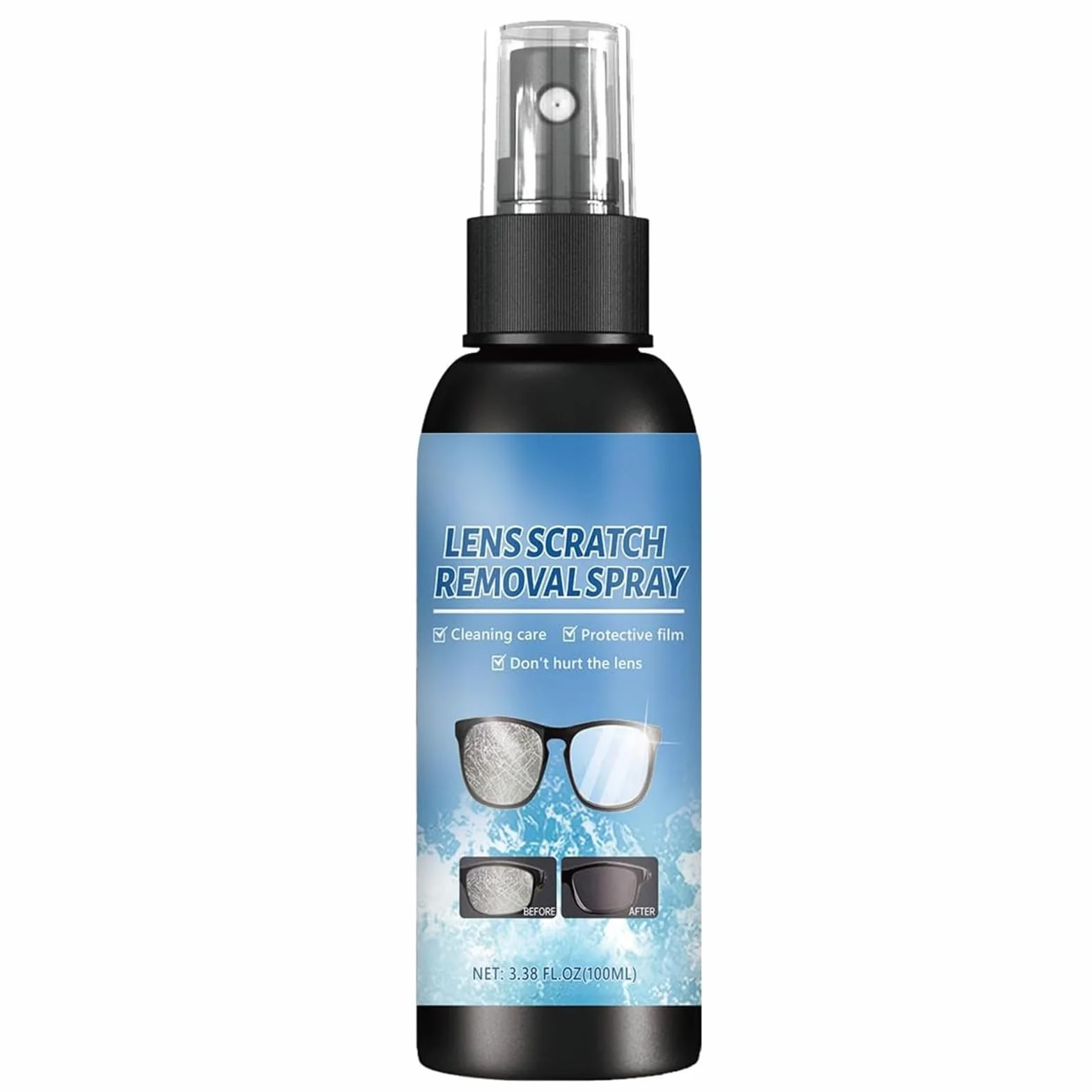 Occhiali Rimozione Graffi, Spray per Riparazione Lenti, 100ml Spray per la Rimozione dei Graffi Delle Lenti, Sprays Per La Pulizia Degli Occhiali, Sprays per la Riparazione Occhiali