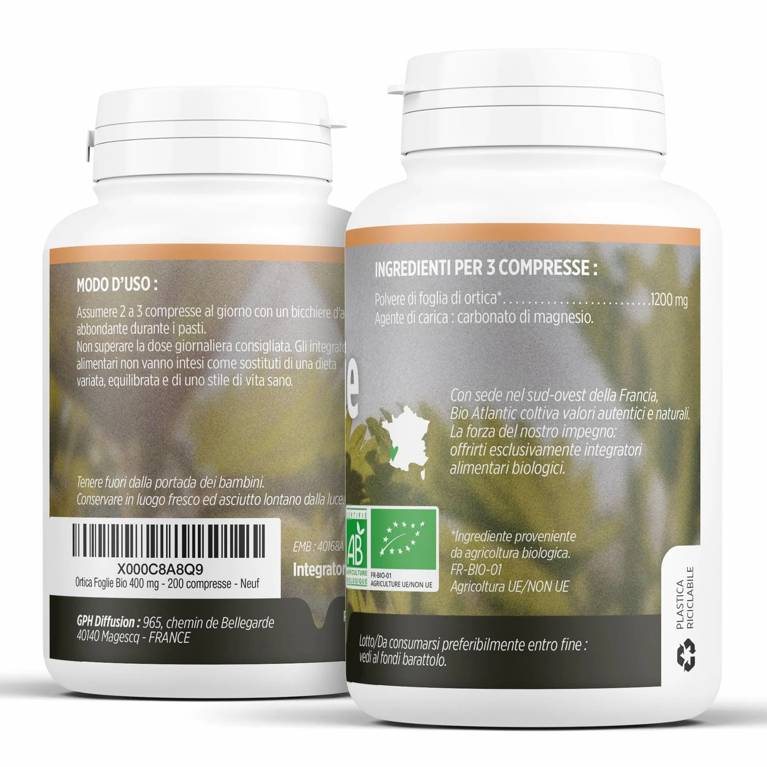 Ortica Foglie Bio 400mg 200 compresse