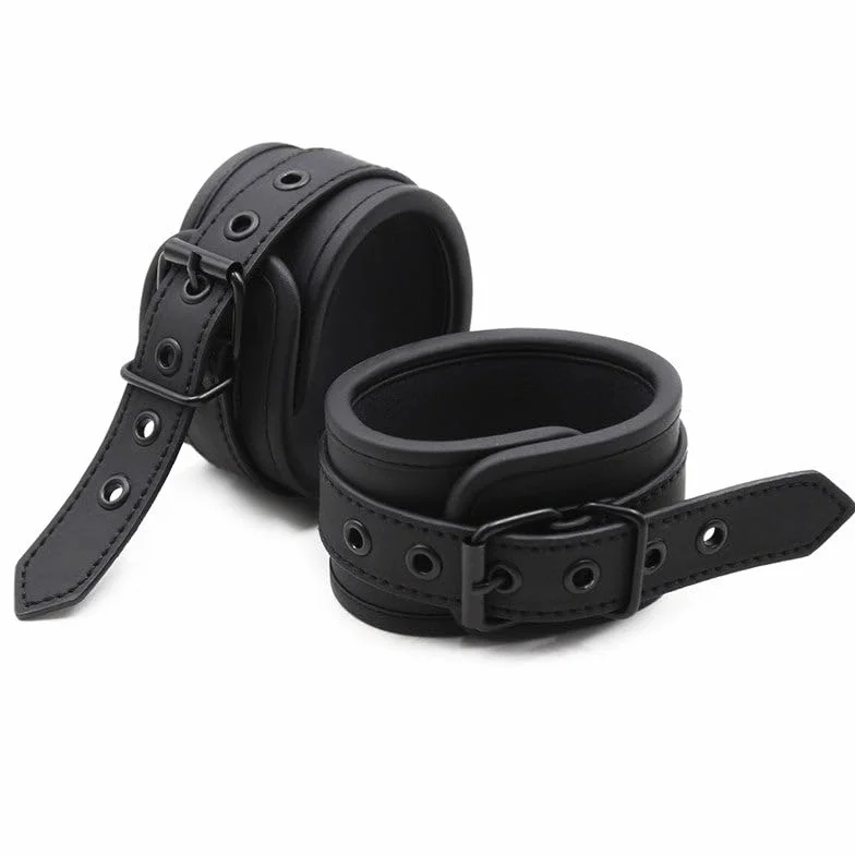 BONDAGERIE® Manette All Black Morbide, con catenina, colore Nero