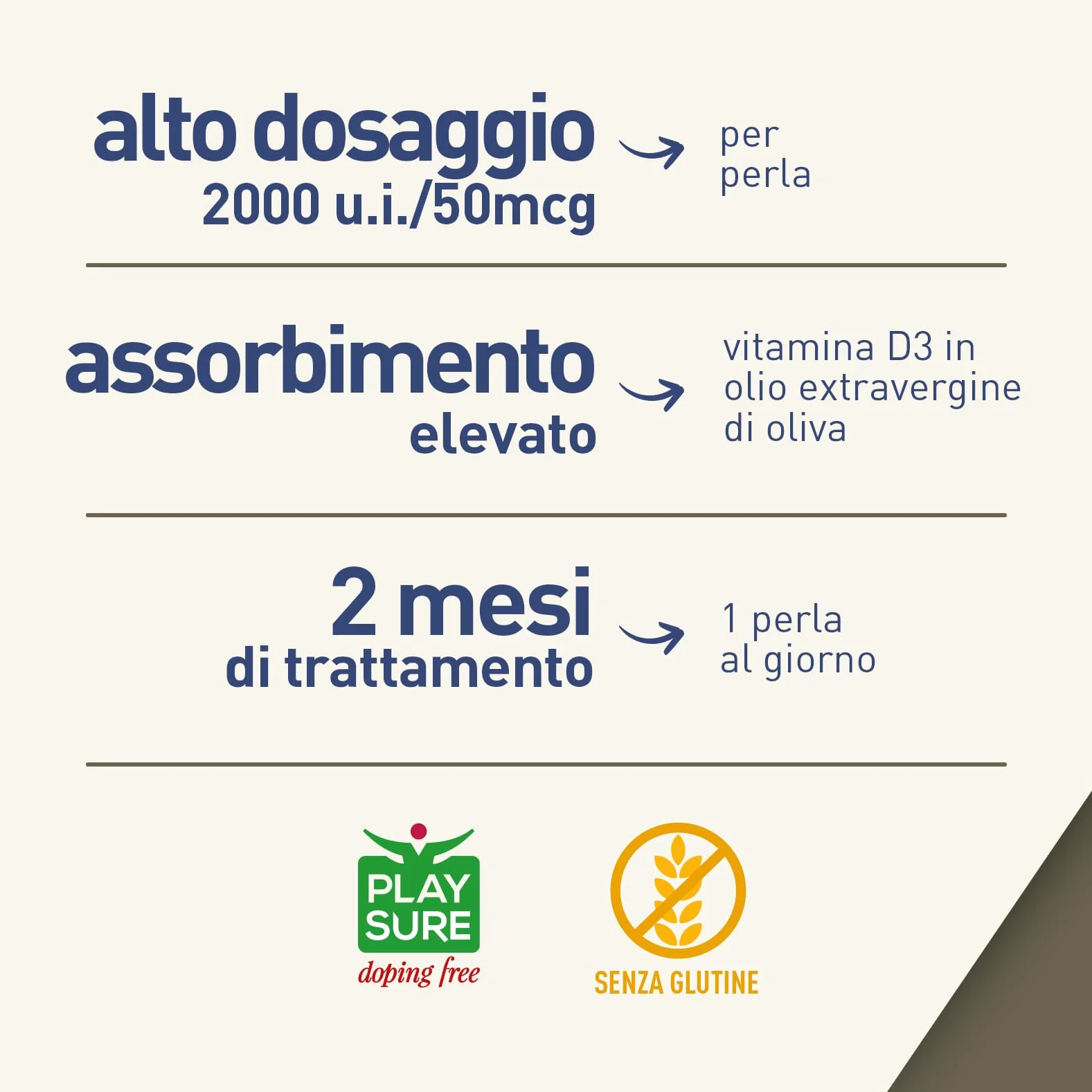 LongLife® Vitamin D 2000 | Vitamina D3 naturale in olio EVO | Alto dosaggio | Difese immunitarie, salute di ossa e denti | Metabolismo del calcio | 2 mesi di trattamento | Senza glutine e doping free