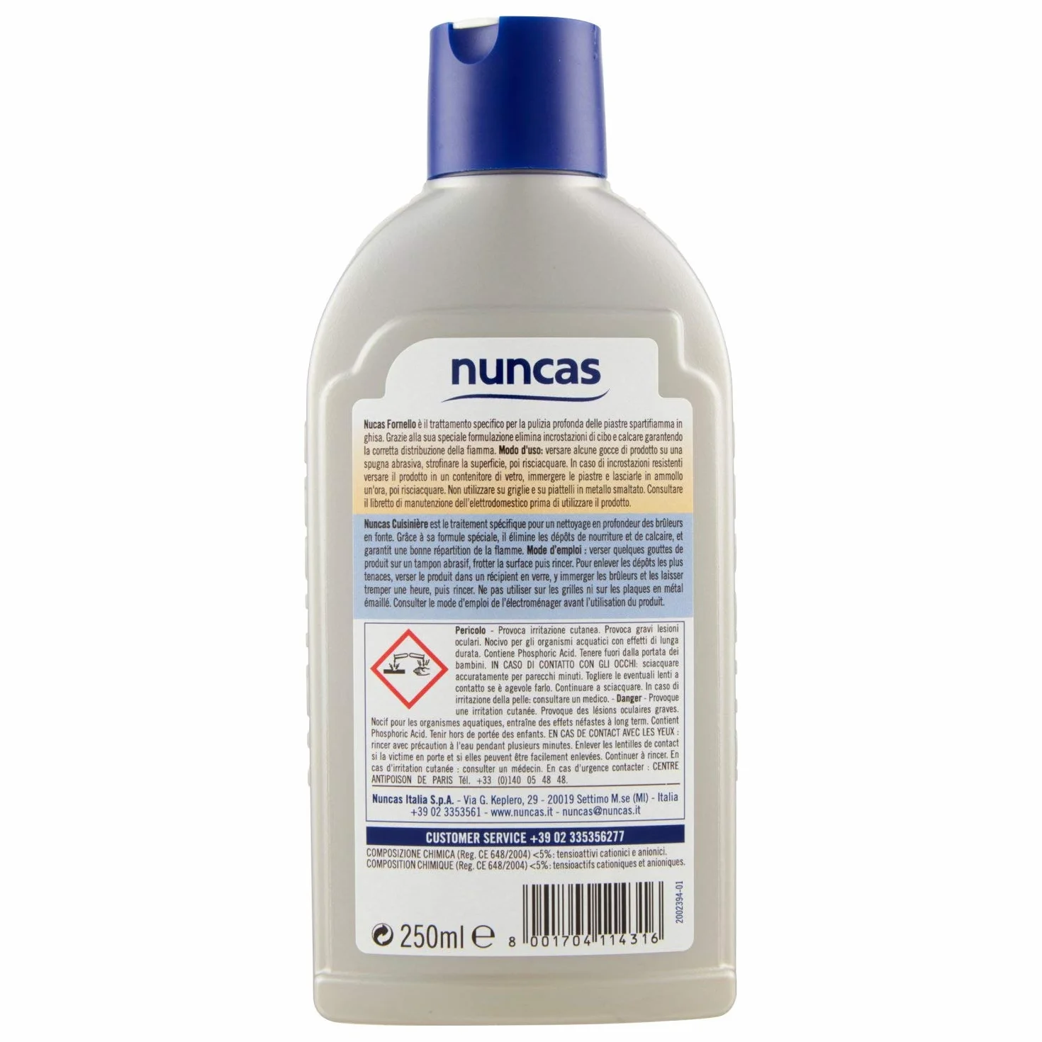 Nuncas Fornello Sgrassante Spartifiamme 250ml