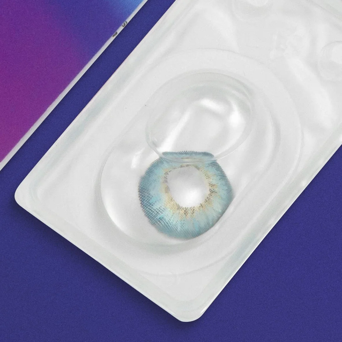 GLAMLENS Lenti a contatto colorate Fresh Blue - mensili - silicone idrogel - 2 pezzi - DIA 14.5 - senza correzione