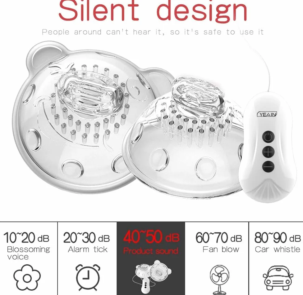 Mani Libere Elettrico Seno Pompa Massaggiatore Vibratore Succhia Capezzoli e Clitoride Coppe Lingua Leccare Reggiseno Stimolatore Sex Toys Enlarger Enhancer per Donne (Pink)