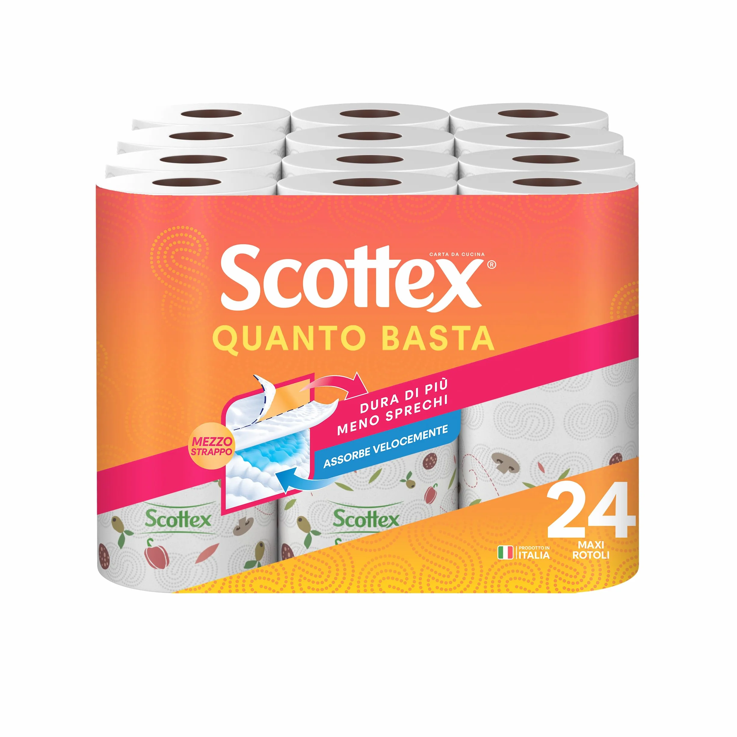 Scottex Quanto Basta Carta Cucina 24 Maxi Rotoli FSC