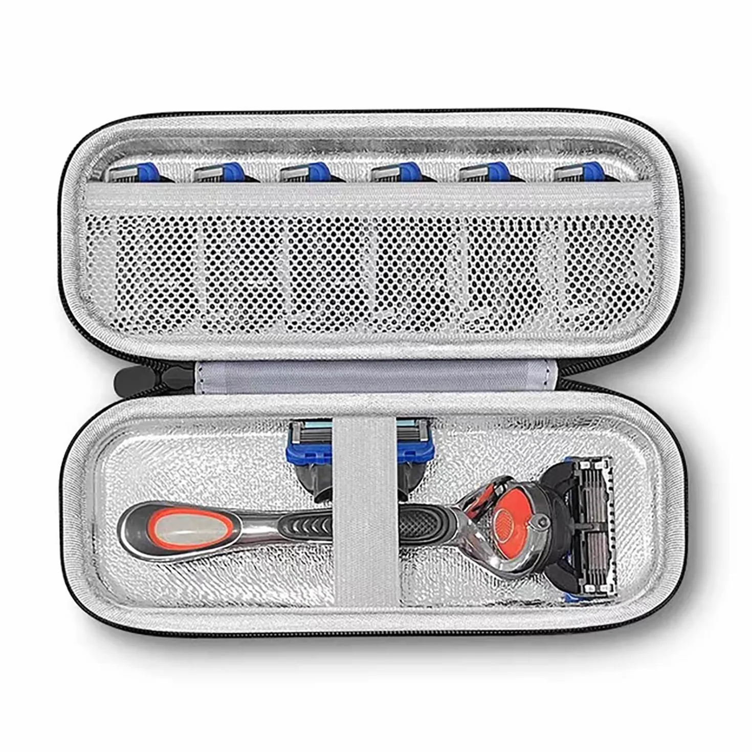 Duro Viaggio Caso Copertina coustodia per Gillette Fusion 5 e Fusion ProGlide Rasoio Umido da Uomo Portatile duro Custodie Impermeabile Per Rasoio Fusion 5 (blu)