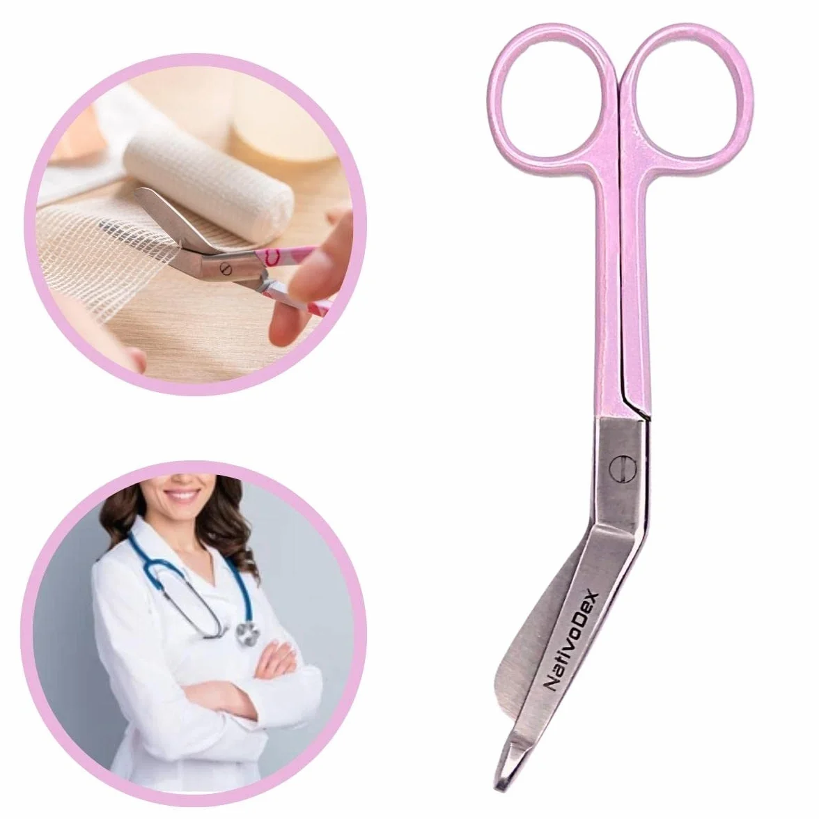 Forbici Infermiere - Accessori Infermiere Lavoro - Forbici da Pronto Soccorso (Lila)
