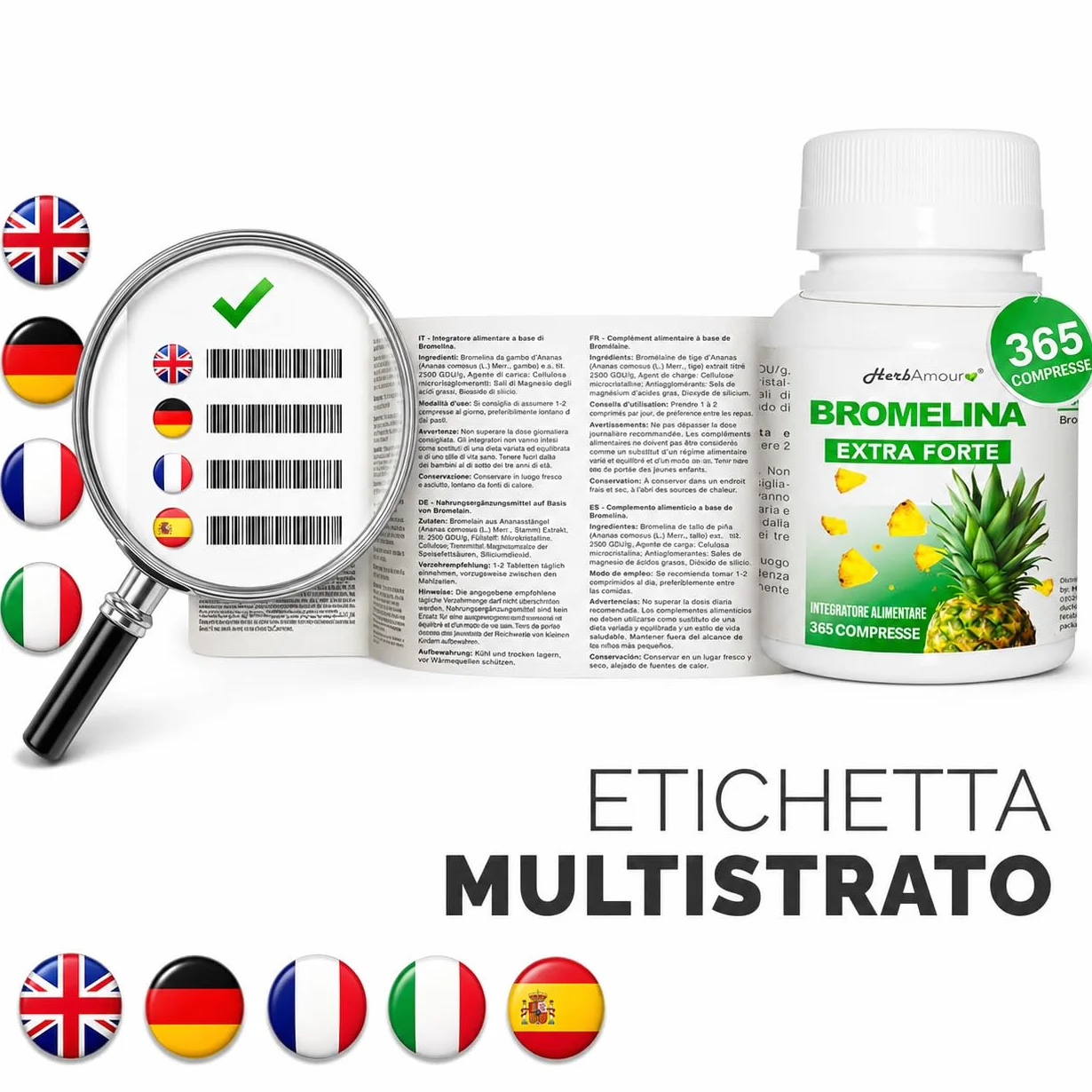 Bromelina 365 Compresse Integratore Alimentare