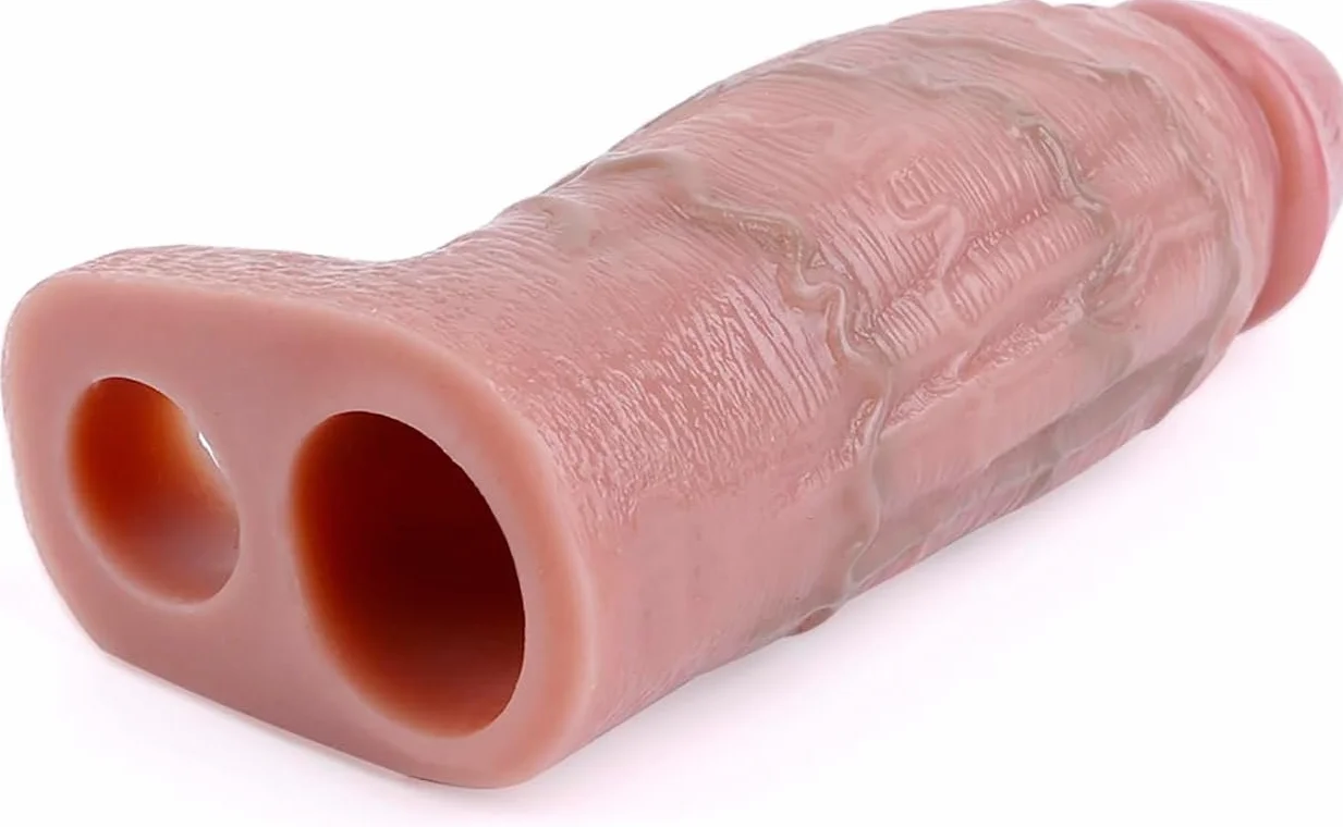 Guaina Fallica Realistico, Guaina Pene per Uomo, Allunga Estensore Prolunga Pene Indossabile Uomo, Allungamento del Pene Maschile, Sex Toys Sessuali per Uomini Sexytoysys Coppia