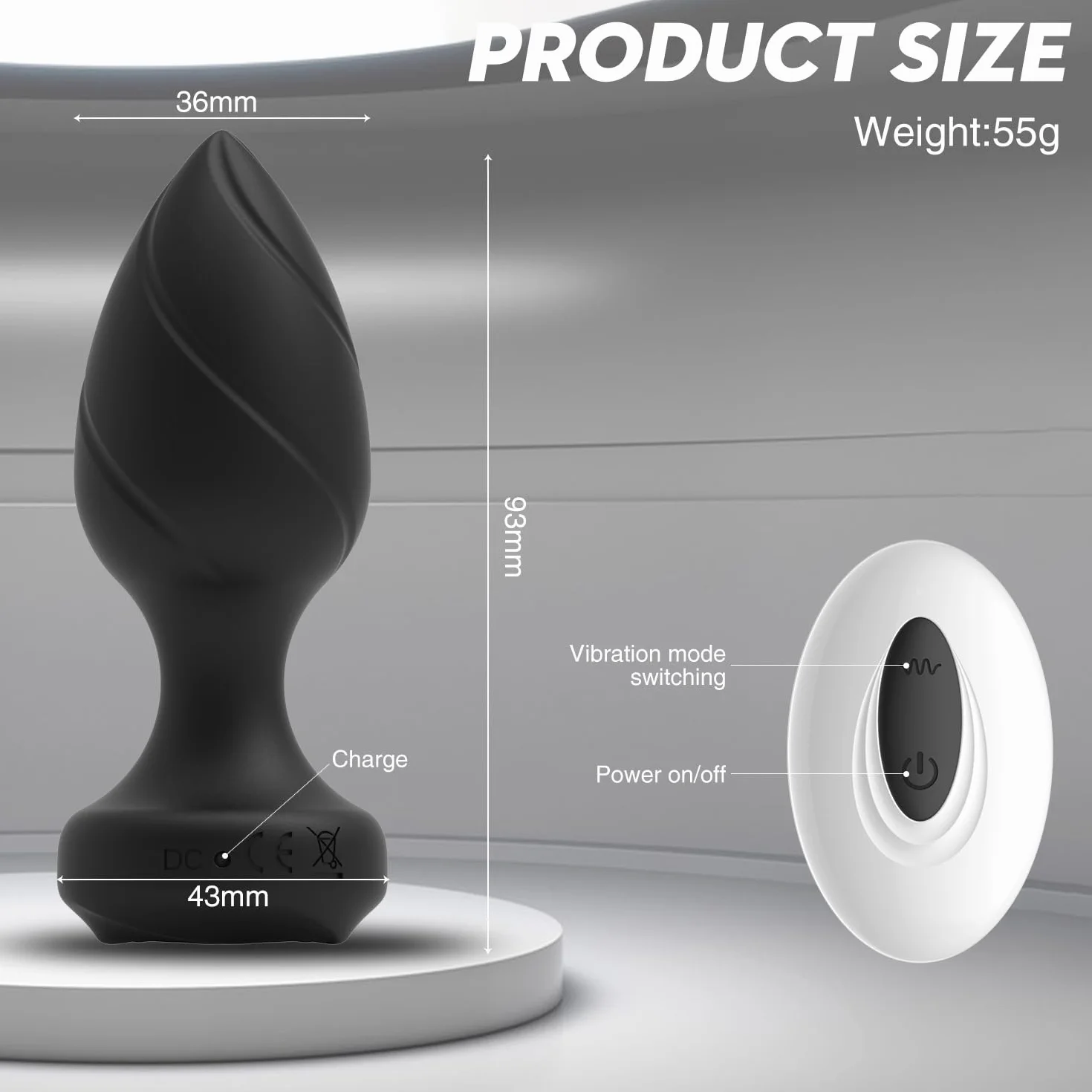 Plug Anale Silencieux Wireless 10 modalità LIULIT206