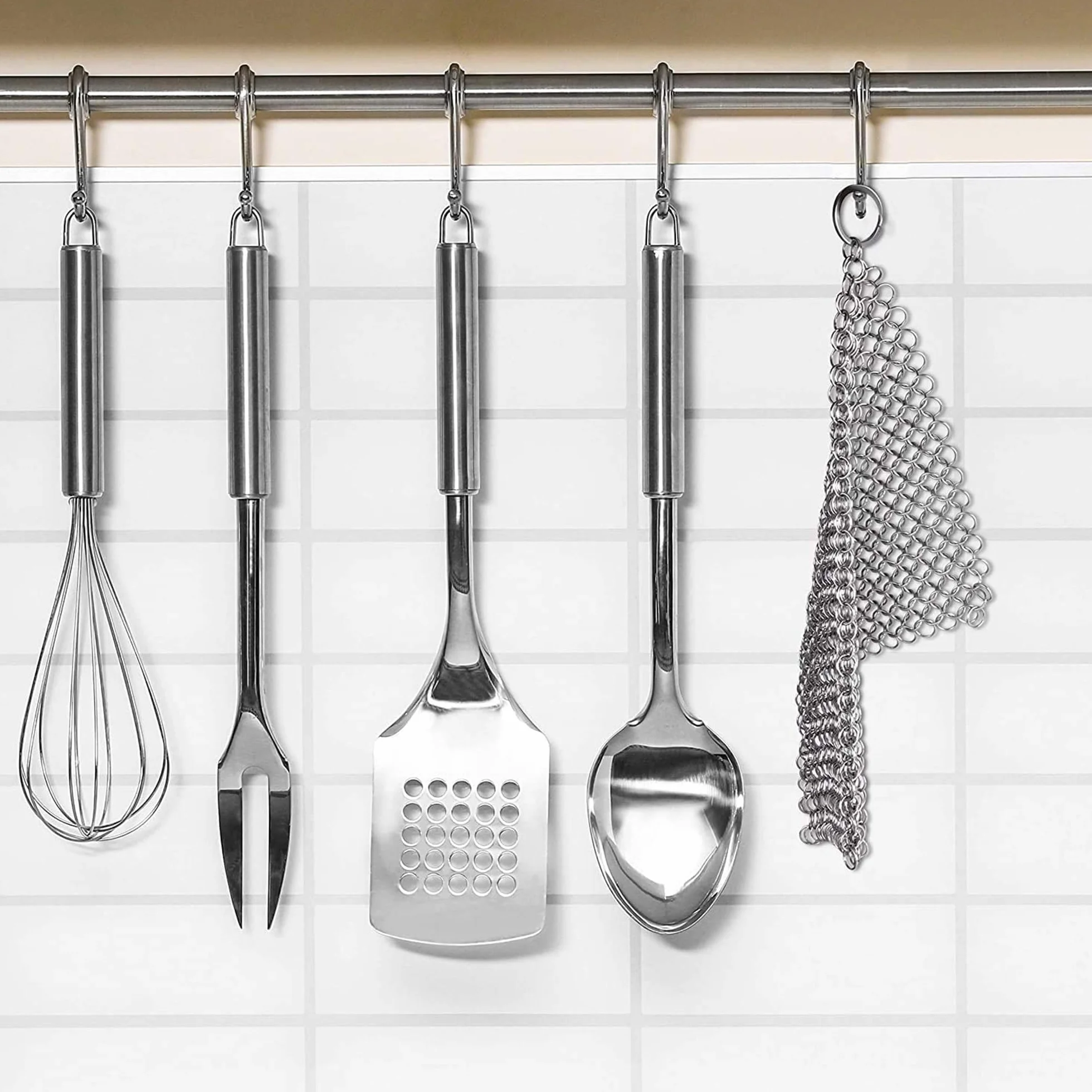 Candure Detergente per Ghisa Scrubber Acciaio Inox 7x7 Pollici per Griglie Padelle Forni Olandesi