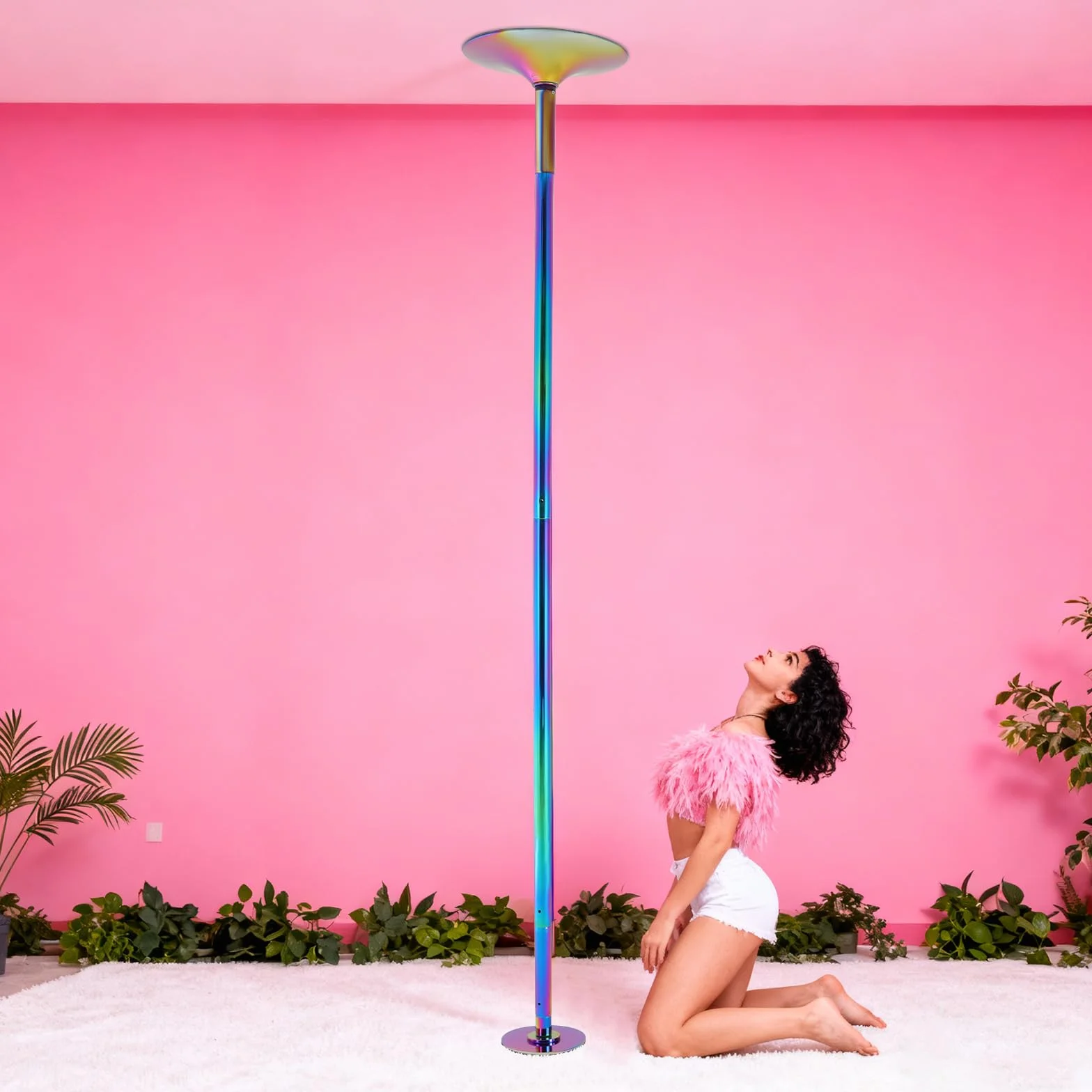Poledance Asta per interni altezza regolabile 88-108 pollici portata 200 kg