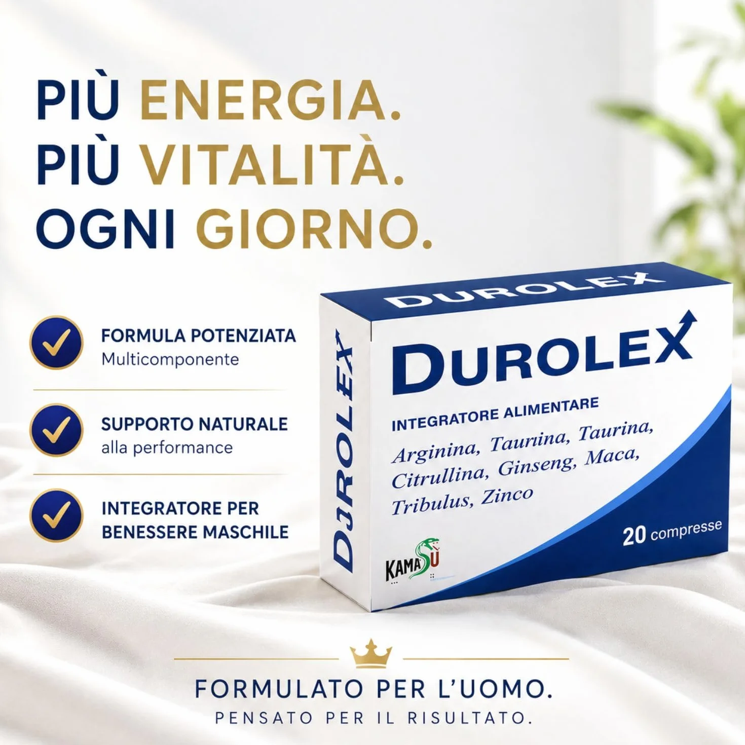 Integratore Naturale con Arginina Taurina Citrullina Ginseng Maca Tribulus Terrestris per Benessere Muscolare