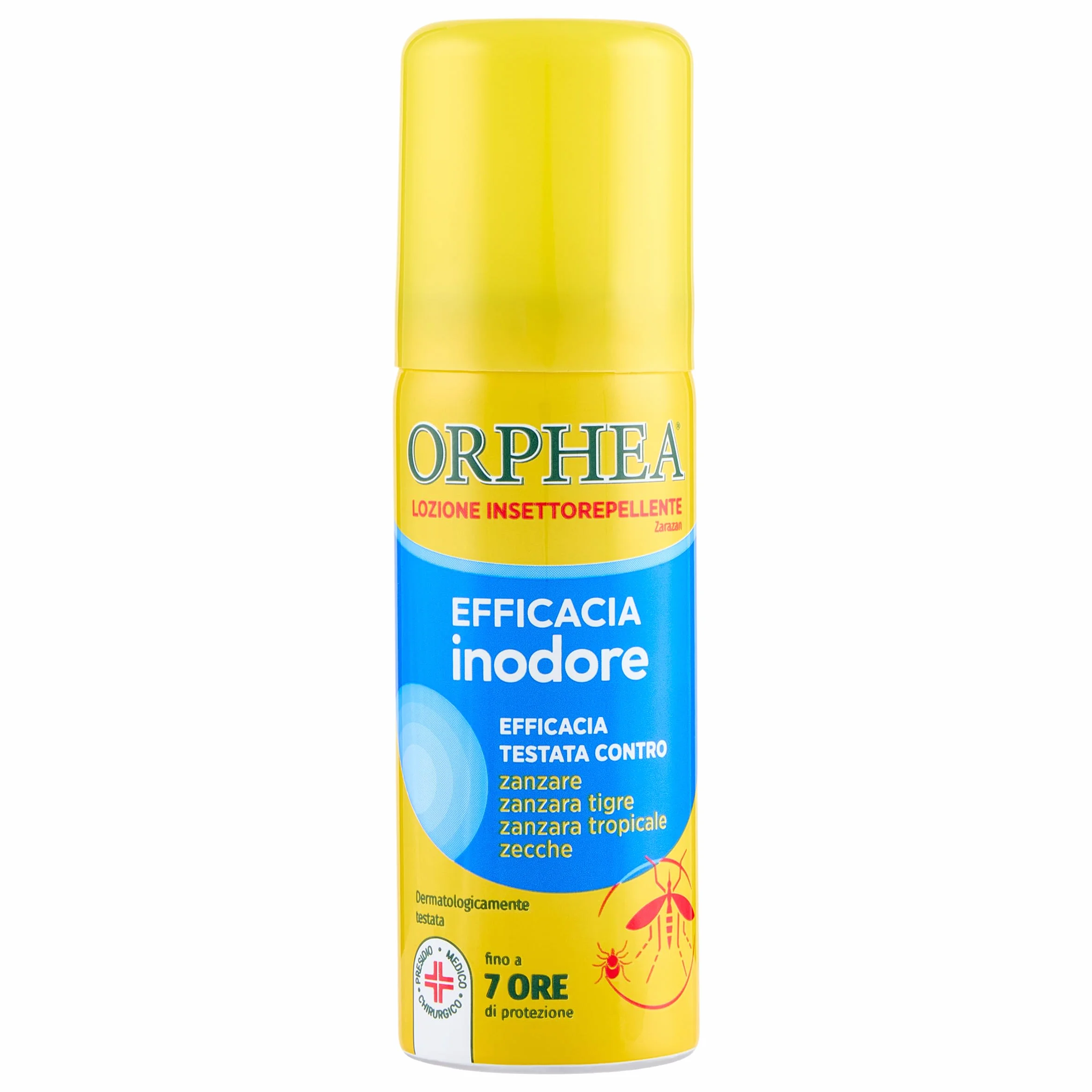 Orphea 187553 Lozione Insettorepellente Contro Zanzara Tigre, Zanzara Tropicale e Zecche. Formula Inodore, Protegge la Pelle, Non Unge, 50 ml