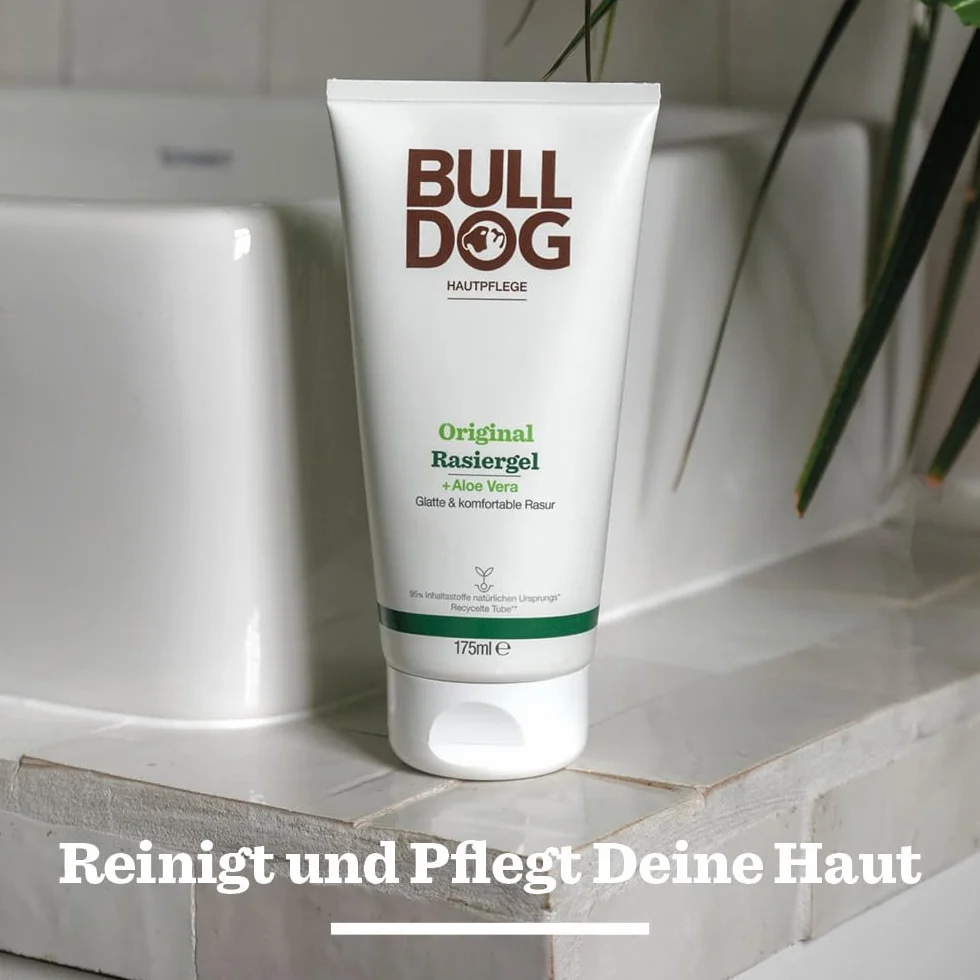 BULLDOG - Rasatura bagnata per uomini | Crema da barba originale | per una rasatura liscia e accurata | 175 ml