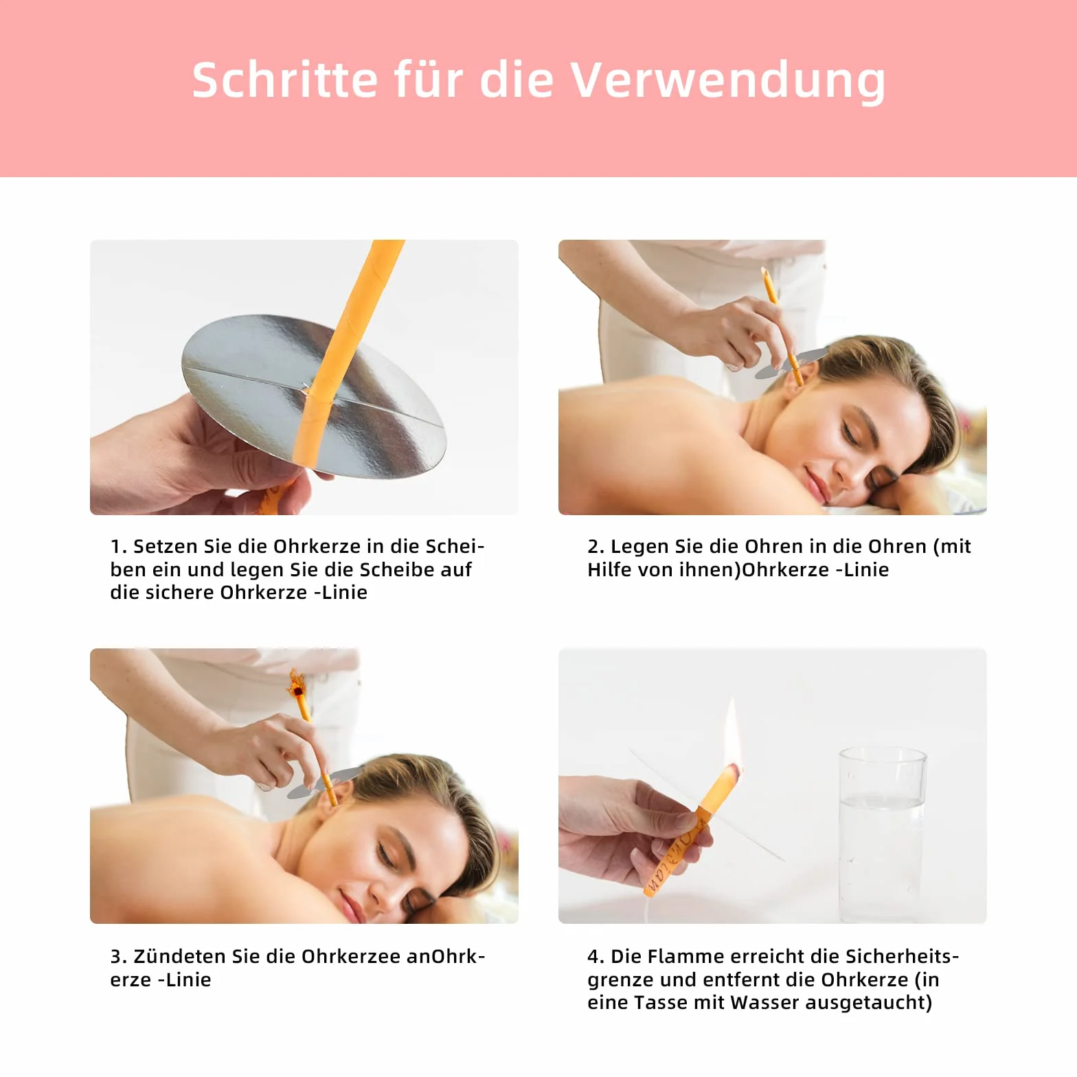 20 Pezzi 8 Diverse Fragranze Coni per Orecchie,25cm Cono Orecchie Cerume con 10 Dischi Protettivi e Tampone di Cotone,per Rimuovere la Cera Dell'orecchio,Relax e Pulizia