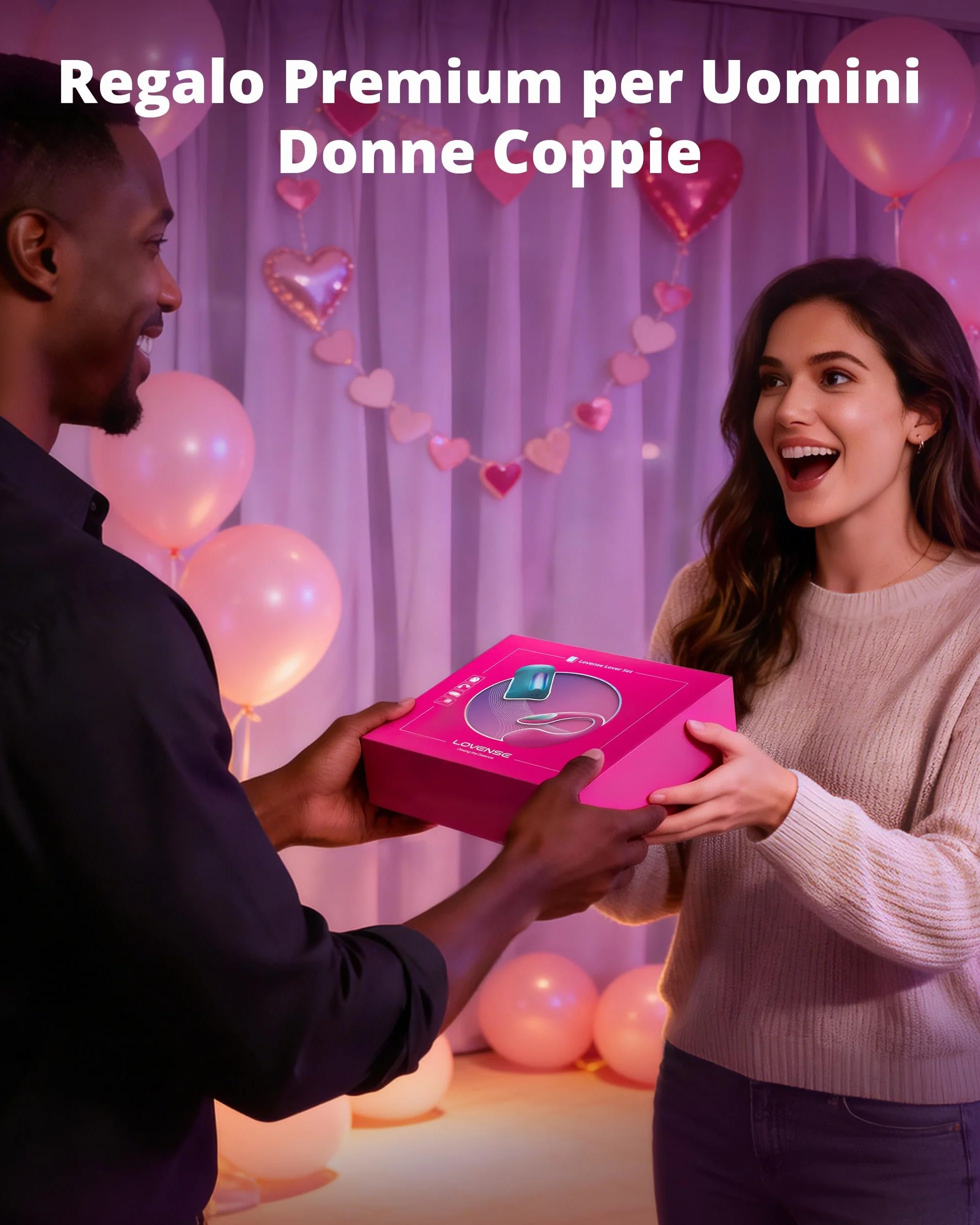 LOVENSE Lover Set Kit BDSM, toys sessuali per coppie, Vibratori Telecomandati via App – Lush 4 Sex Toy Indossabile Punto G, Gush 2 Masturbatore Maschile e Accessori, Regalo Premium per Uomo Donna