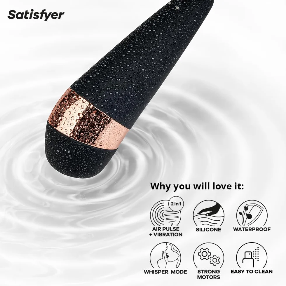 Satisfyer Pro 3 Plus Pressure Wave Vibrator | Stimolazione del Clitoride | Dildo estremamente potente e silenzioso | Sex Toys impermeabile (IPX7) e ricaricabile | Vibratore Succhiatore