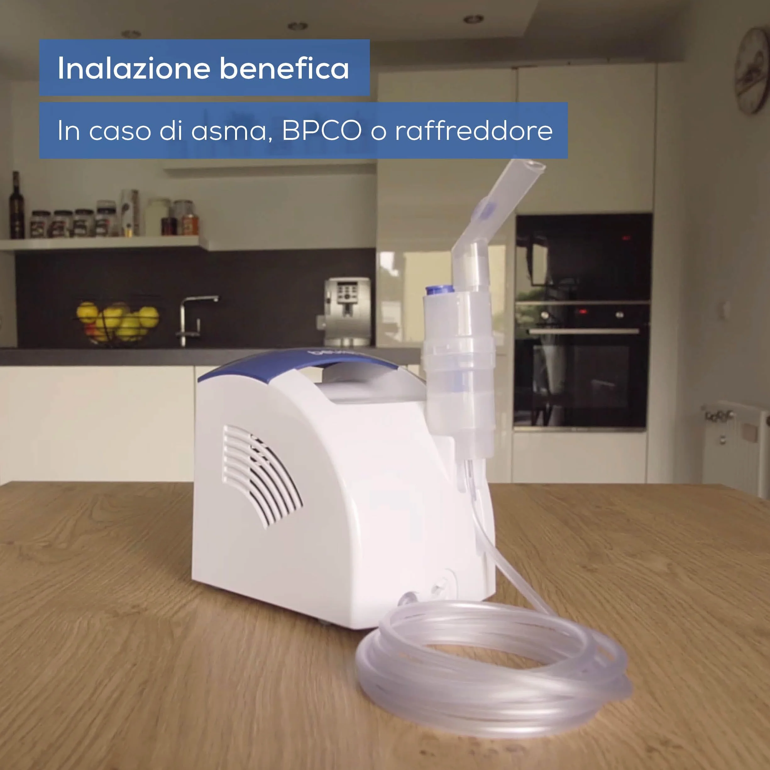 Beurer IH 26 Aerosol Compressa con Doccia Nasale e Accessori, Bianco/Blu, 16.6 x 14.8 x 14.1 cm, 0.8-1.45 bar