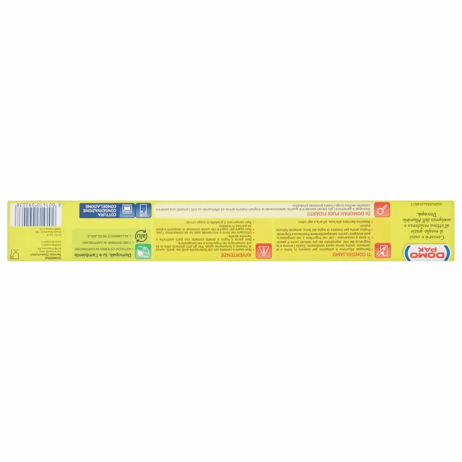 Domopak - Alluminio, Resistente Adatto Per Conservare e Cuocere - 16 Metri