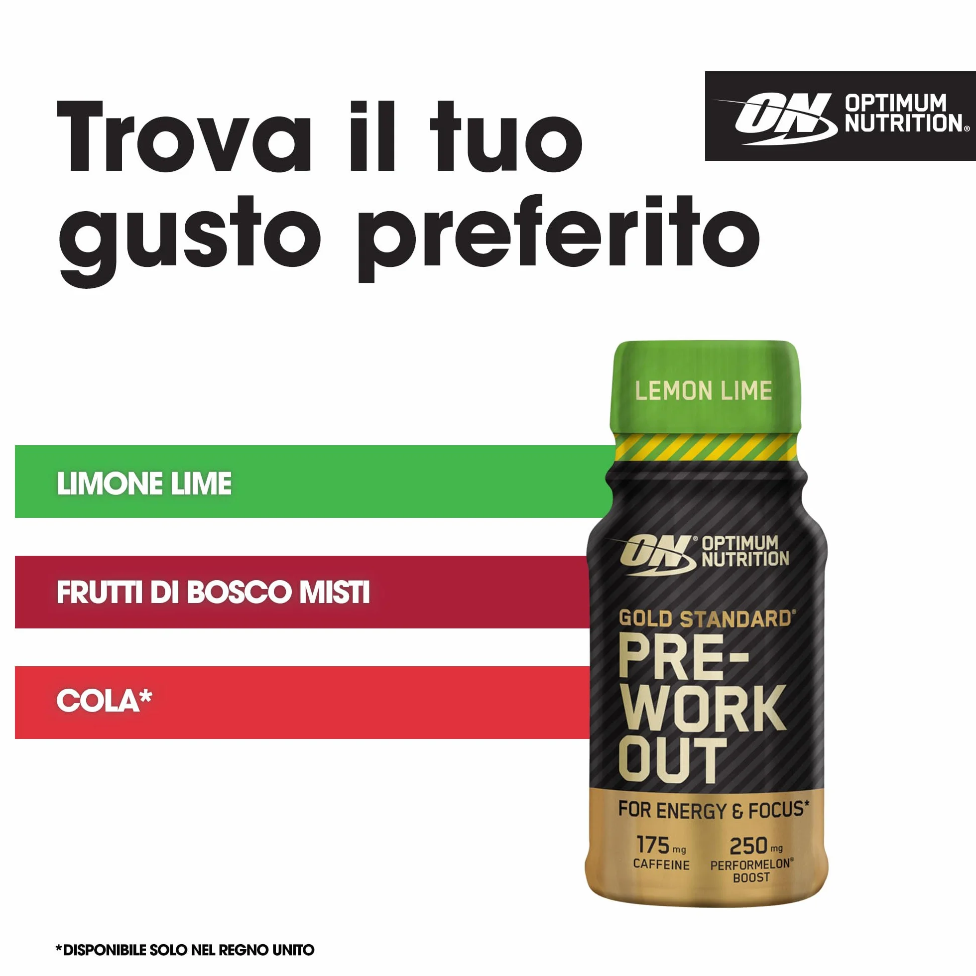 Optimum Nutrition Gold Standard Pre Workout Shot Lemon & Lime12x60ml