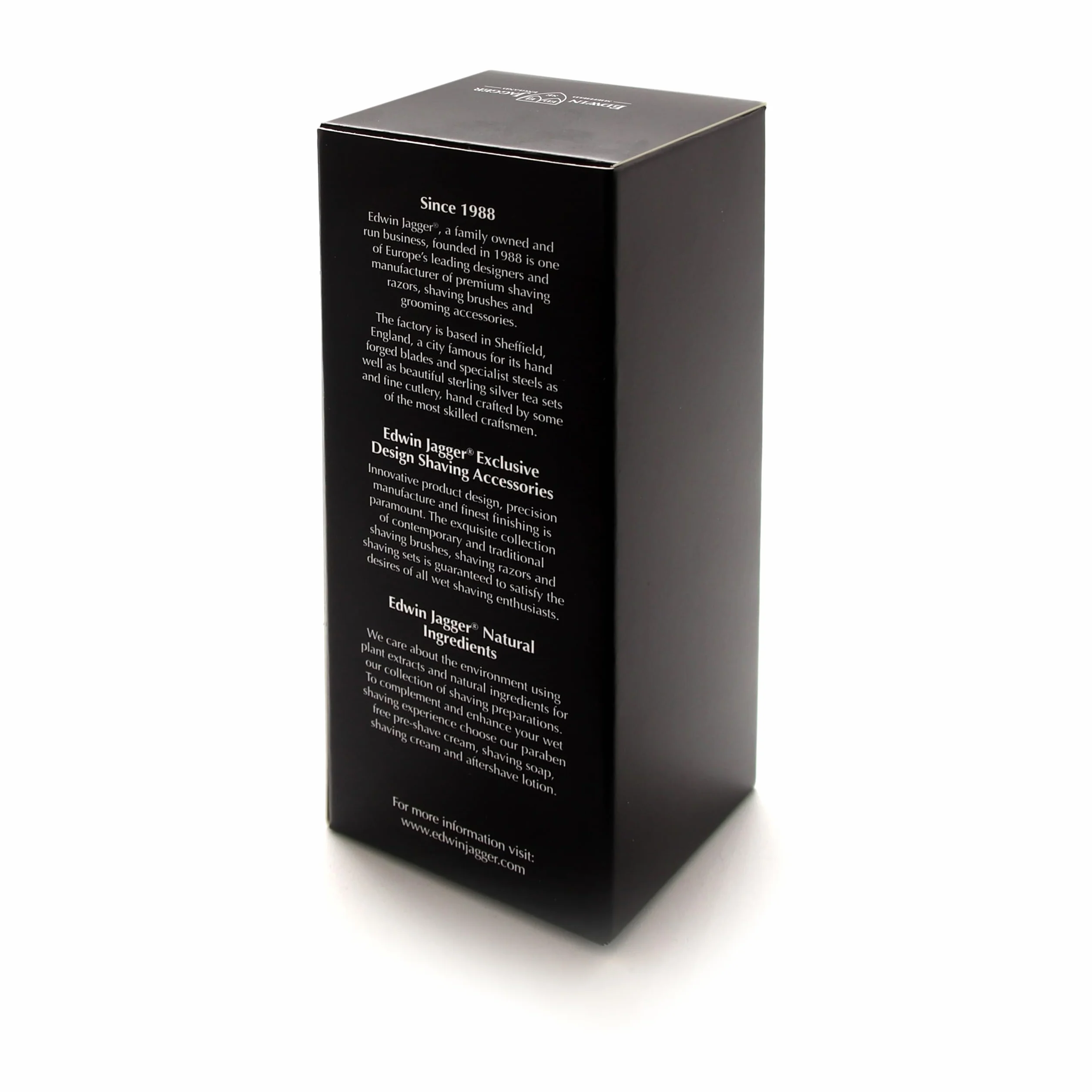 Edwin Jagger 81SB586AMZ Classico pennello da barba esfoliante in puro tasso imitato di ebano con supporto per crema da barba o sapone da barba per uomo e donna (nero)