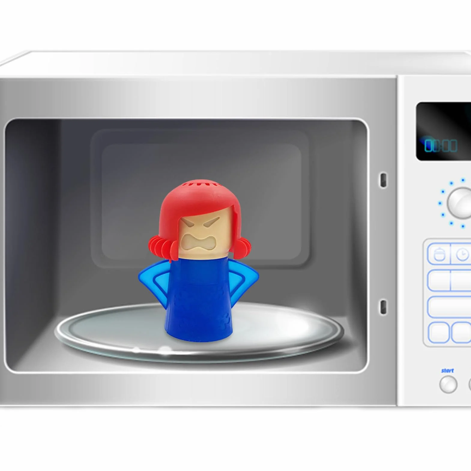 Detergente per microonde Angry Mom | Pulitore a vapore | Cartone animato Cool Fridge Odor Remover per casa, cucina e ufficio