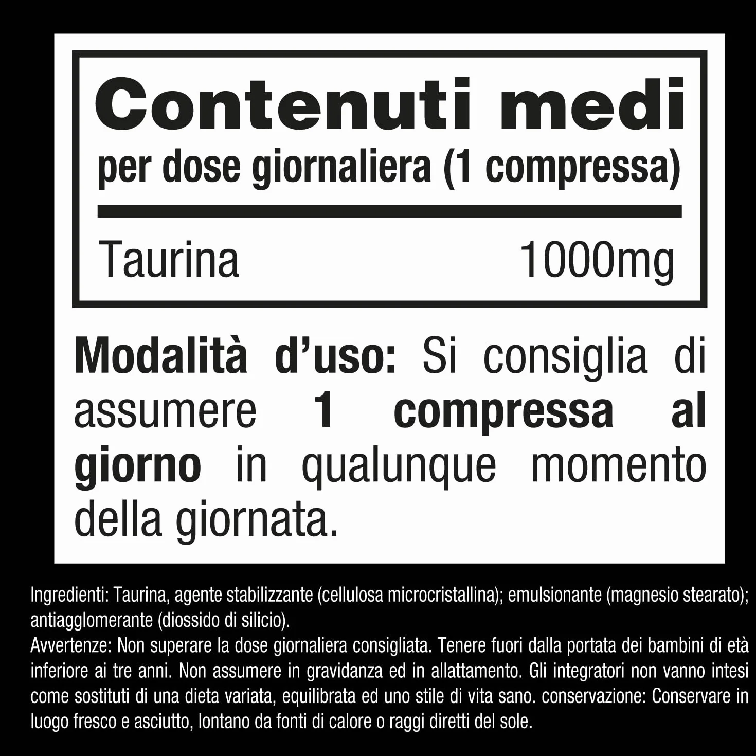 BestBody - Taurina 1000 mg - Supporta la Concentrazione e Contrasta la Fatica Muscolare, Supporto in Palestra e Sportivi, 60 Compresse