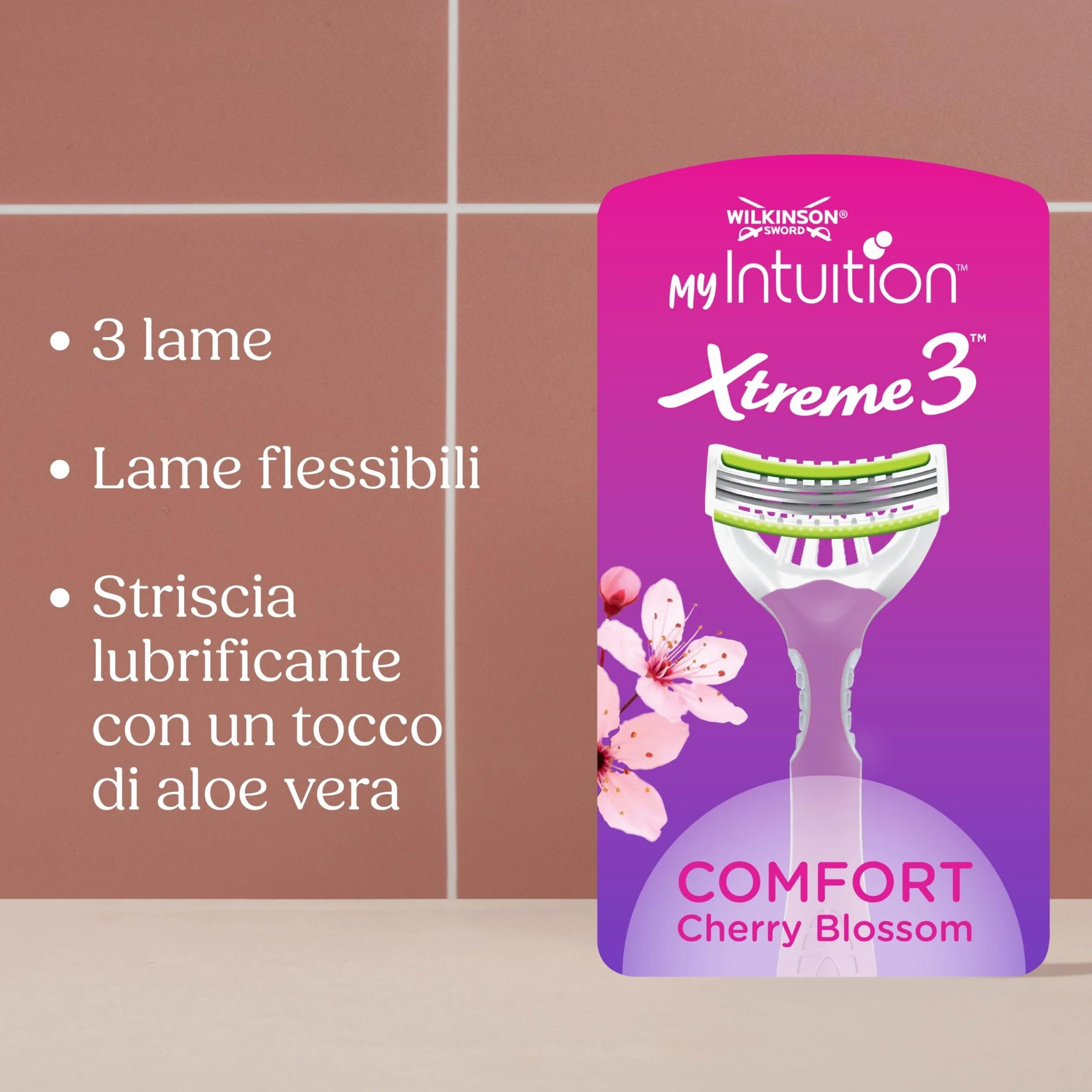 Wilkinson Sword Myintuition Xtreme 3 Comfort Cherry Blossom Disposable Razor for Women 4+2