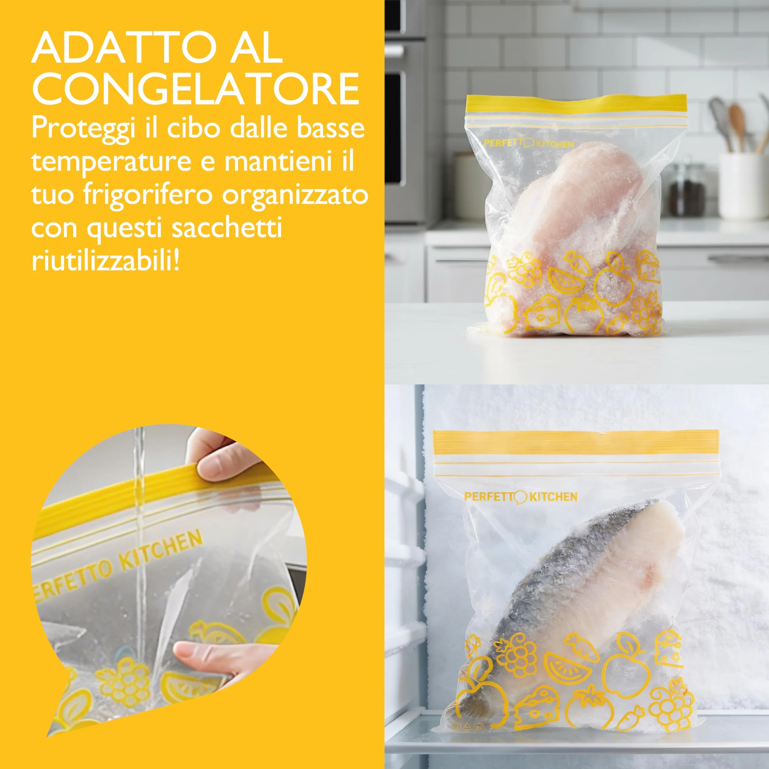 BUSTA FRIGO/CONGELATORE coll. Frescofood - conf. 20 pezzi - cm. 21xh.21,5 - S