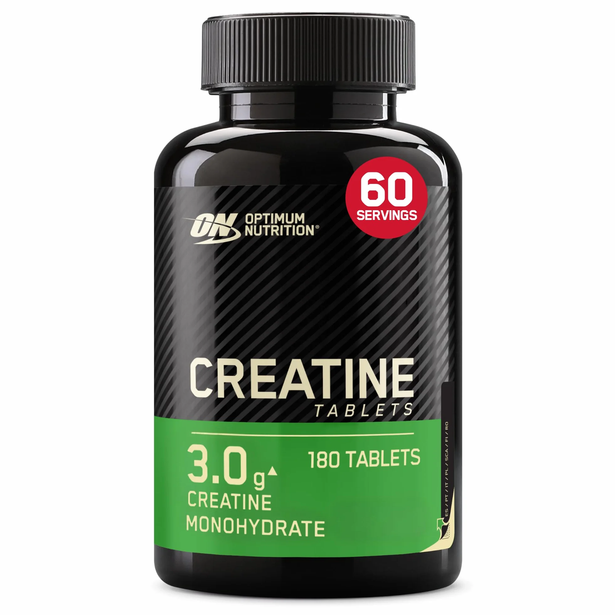 Optimum Nutrition Creatine Tablets – 3 g di Creatina Monoidrato per Porzione per Supportare le Prestazioni Durante l’Allenamento ad Alta Intensità – 60 Porzioni (180 Compresse)