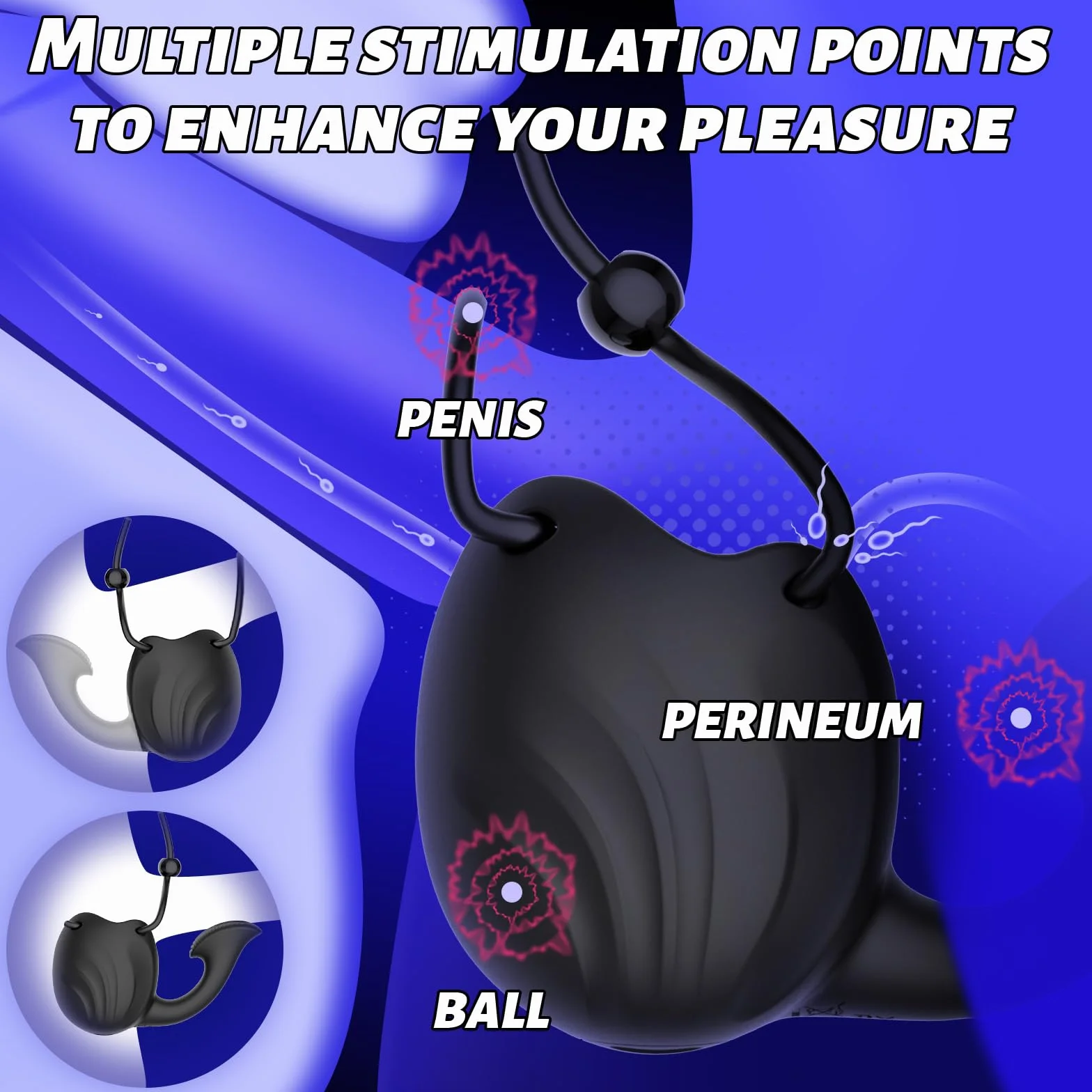 App di Telecomando Prostata Vibratoreper Sextoysys Uomo, 3 in1 Addestramento in Ritardo Vibratore per Coppia Sex Toys, con 10 Vibrazioni Modalità Anello Vibrante per il pene Plug Anale