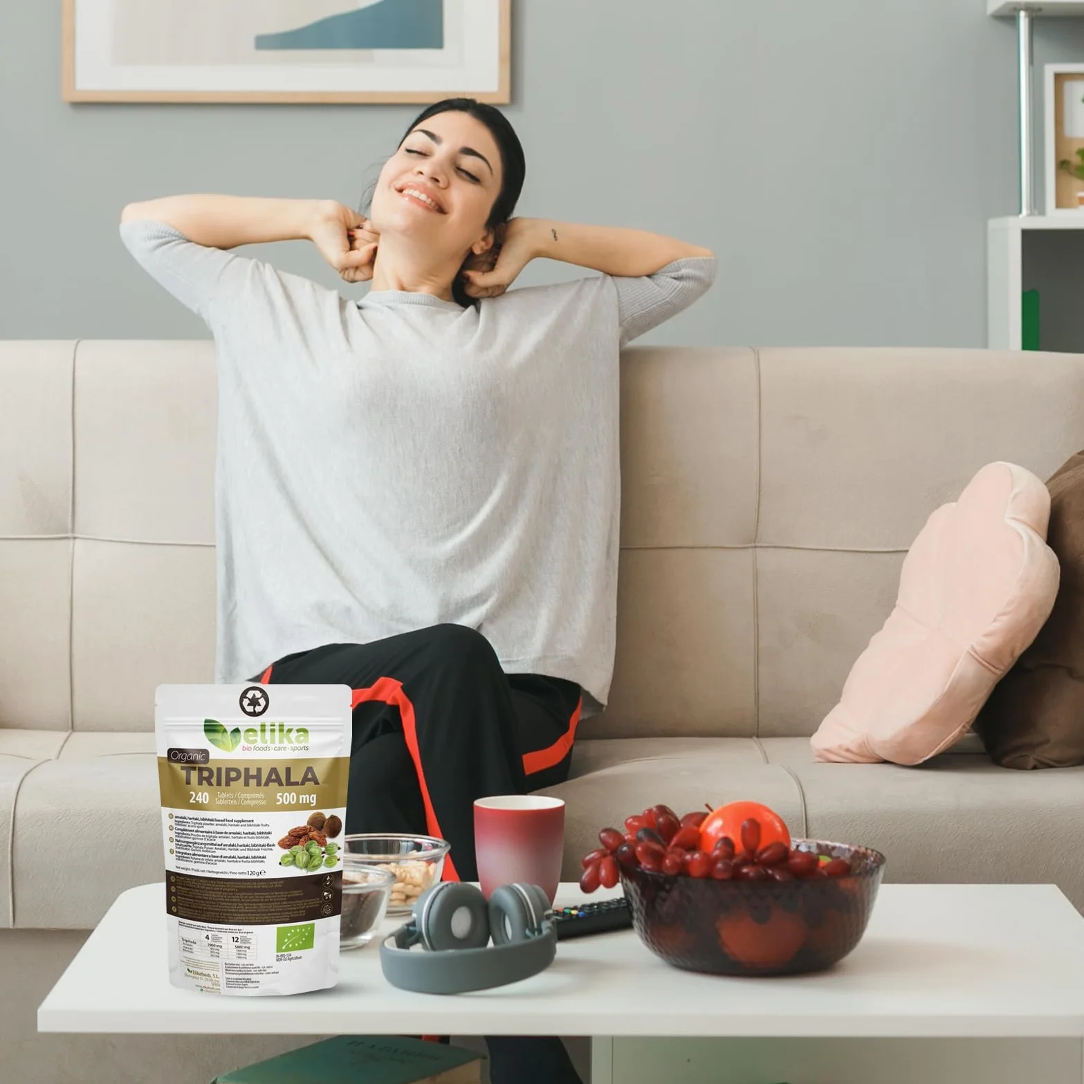 Triphala Elikafoods BIOLOGICA.240 compresse!!! Lassativo naturale aiuta contro la stitichezza. Lassativo naturale combatte la stitichezza. Compresse naturali costipazione, transito intestinale -