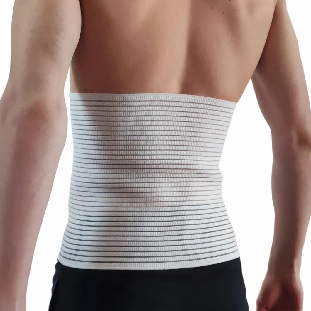 GYOUNG fascia addominale lombare bianca a strappo, guaina uomo donna contenitiva, panciera elastica post operatoria, contenimento ernia, pancera post parto, bustino