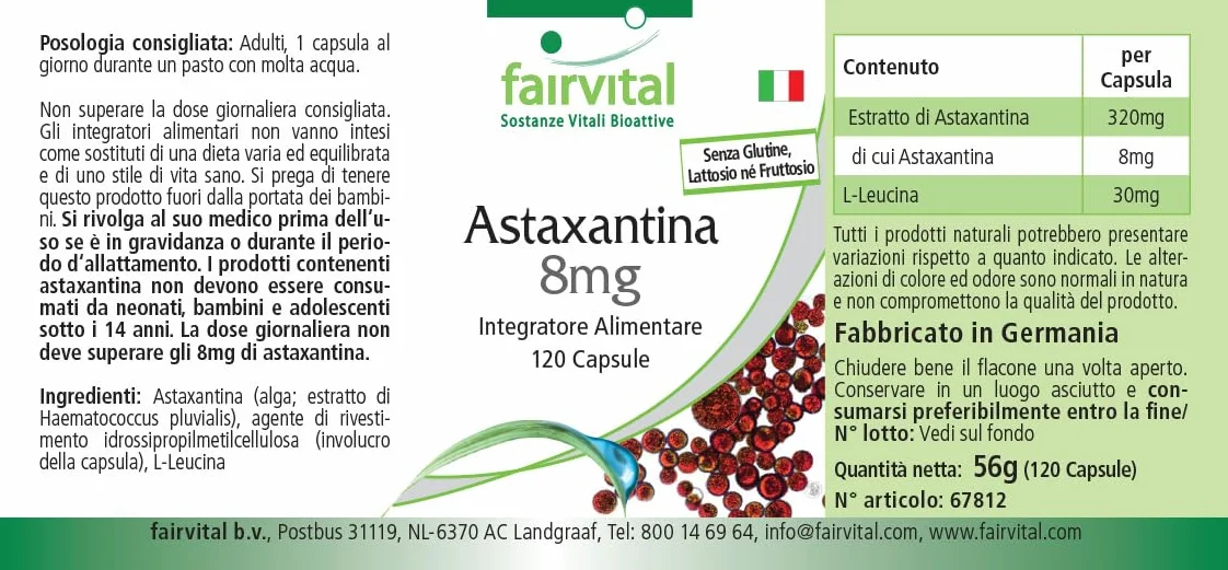 Astaxantina 45mg 120 capsule AstaPure® beadlets - alte dosi 2 mesi