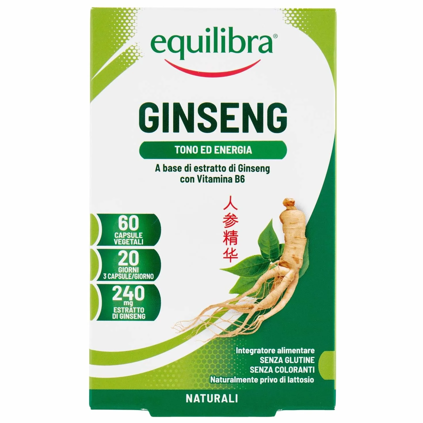 Equilibra Integratore Alimentare Ginseng con Vitamina B6 60 Unità