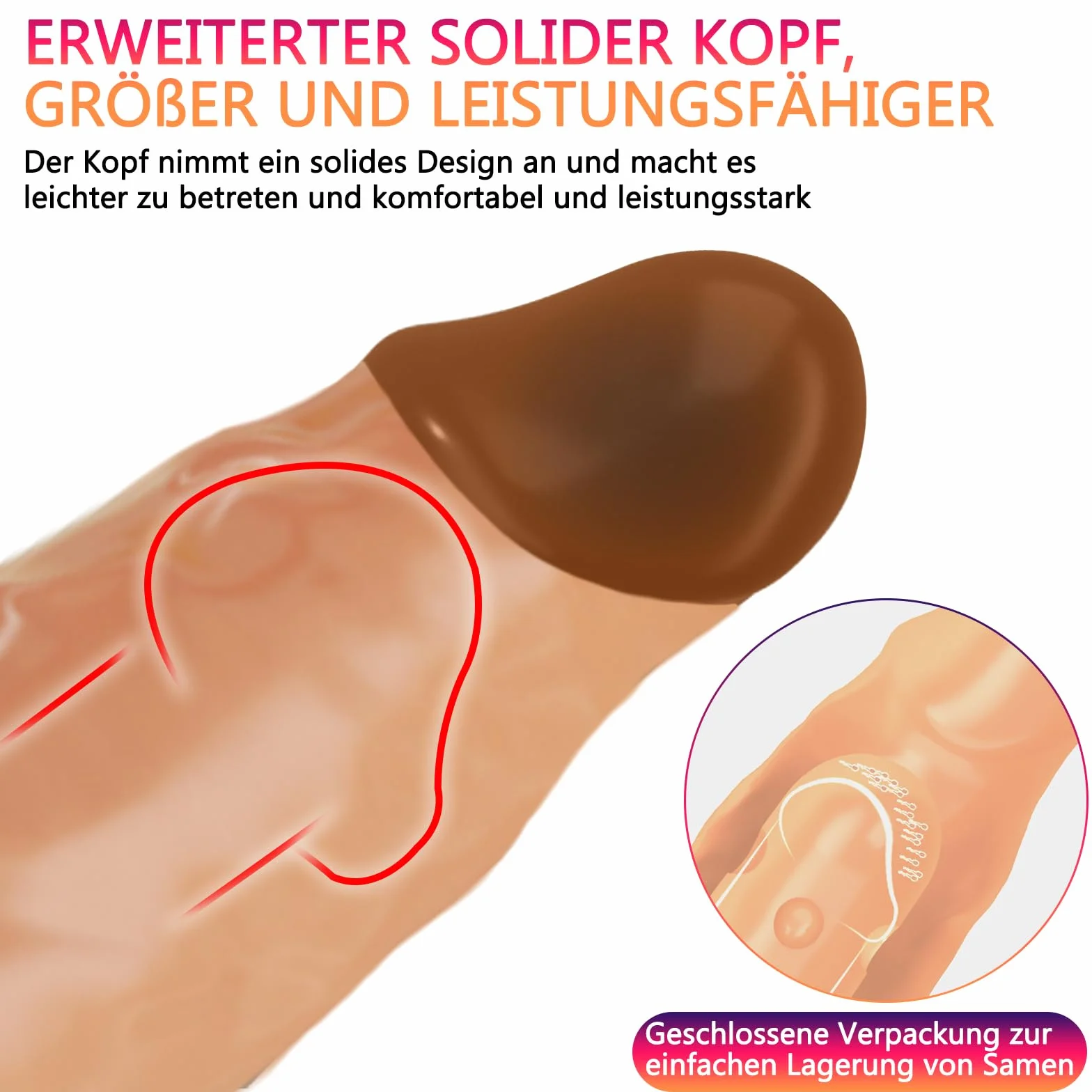 Manicotto per pene XXL 28 cm 5 cm Giocattoli sessuali per coppie Color carne
