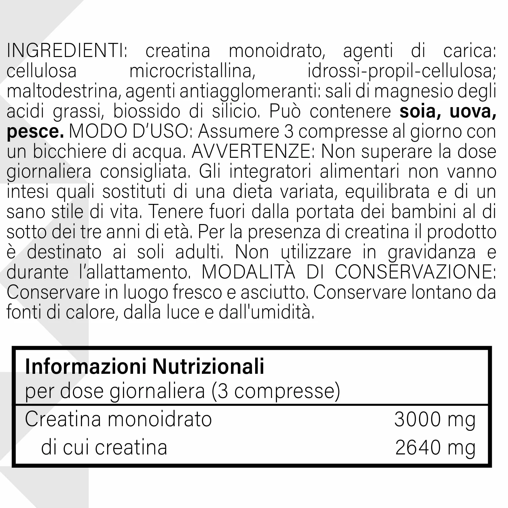 Creatina Monoidrata Compresse RTP – da 3000 mg Creatine Monohydrate – Creatina Pura in Pastiglie – Integratore per Sport, Palestra e Post Workout – 500 Compresse Senza Glutine, Senza Lattosio