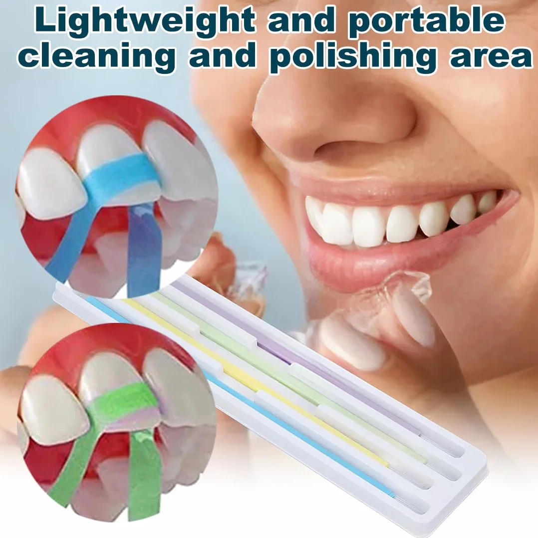1 Scatola Carta Vetrata Dentale, Strisce Abrasive Interdentali, Carta Abrasiva Dentale Per Fessure, Strisce Per Lucidare I Denti Portatili, Lucidatura Dei Denti, Rimozione Del Tartaro
