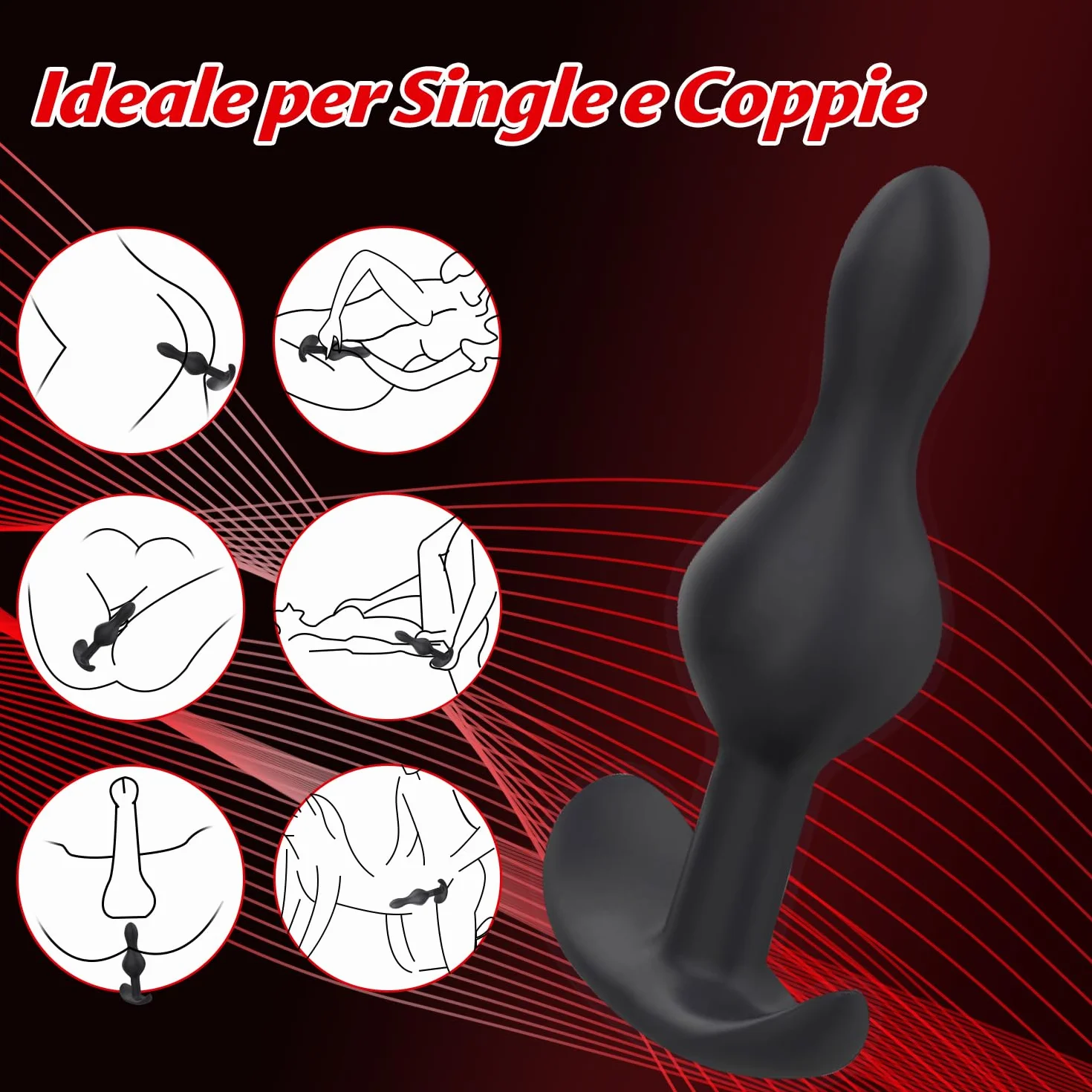 3PCS Plug Analesex Kit Sex Toys Sessuali per Donna Uomini Plug Anale-dilatatore Donna Uomo Dildo Anale Plug Butt Plug Anali Silicone Giocattoli Sexytoysys Donne Uomo Coppia Dilatatori Anali SexToy