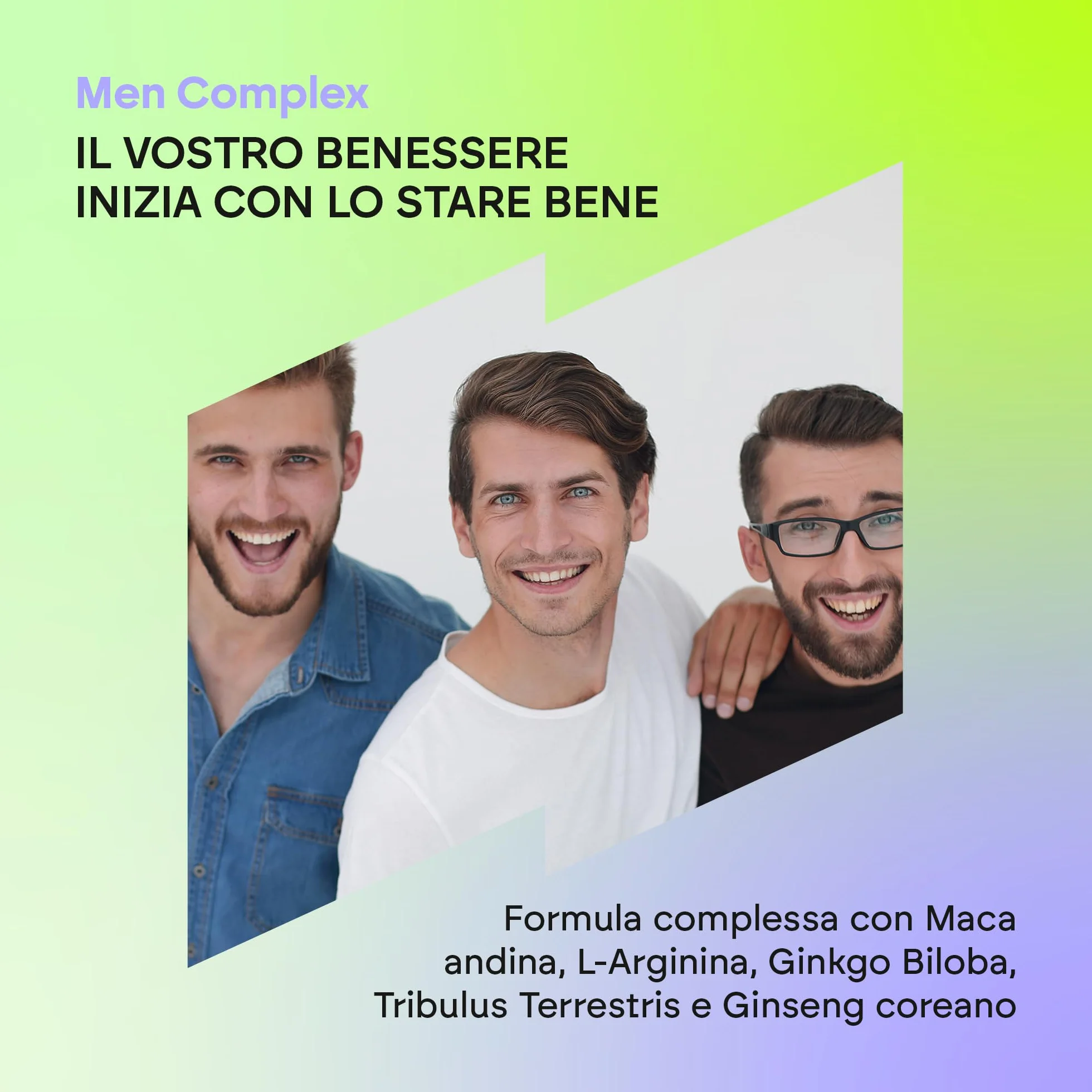 Vitamine TESTO Uomo - Potenza 4:1 Maca 500mg - Ginseng + Ginkgo Biloba + Tribulus Terrestris, L'Arginina - Men Complex 90 Capsule Nutralie