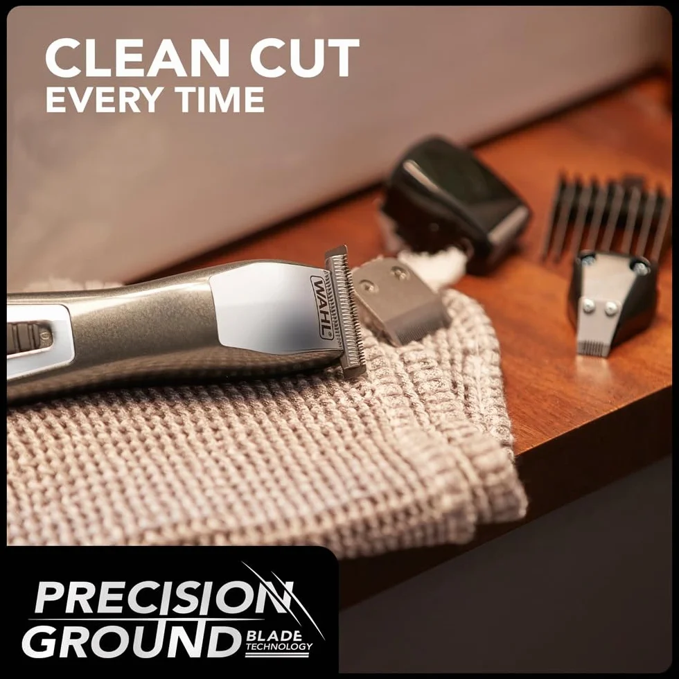 WAHL Chromium 11-in-1 Multigroomer, trimmer per il corpo, regolabarba da uomo, rifinitura della barba, rasatura del corpo, rifinitore sopracciglia completamente lavabile, kit cura maschile