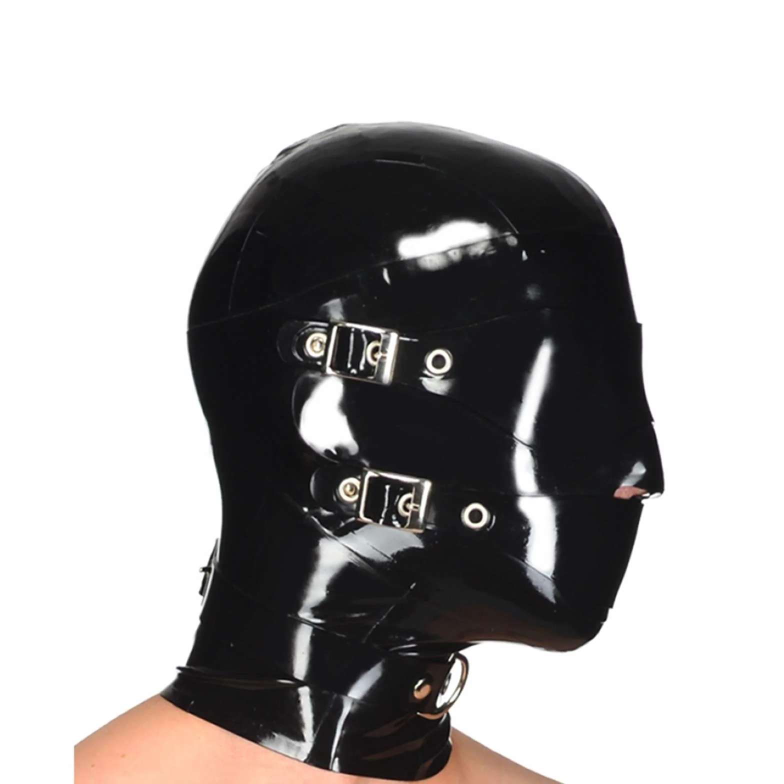 Maschera di Lattice BDSM con Cerniera 0,4 mm per Cosplay e Spettacoli