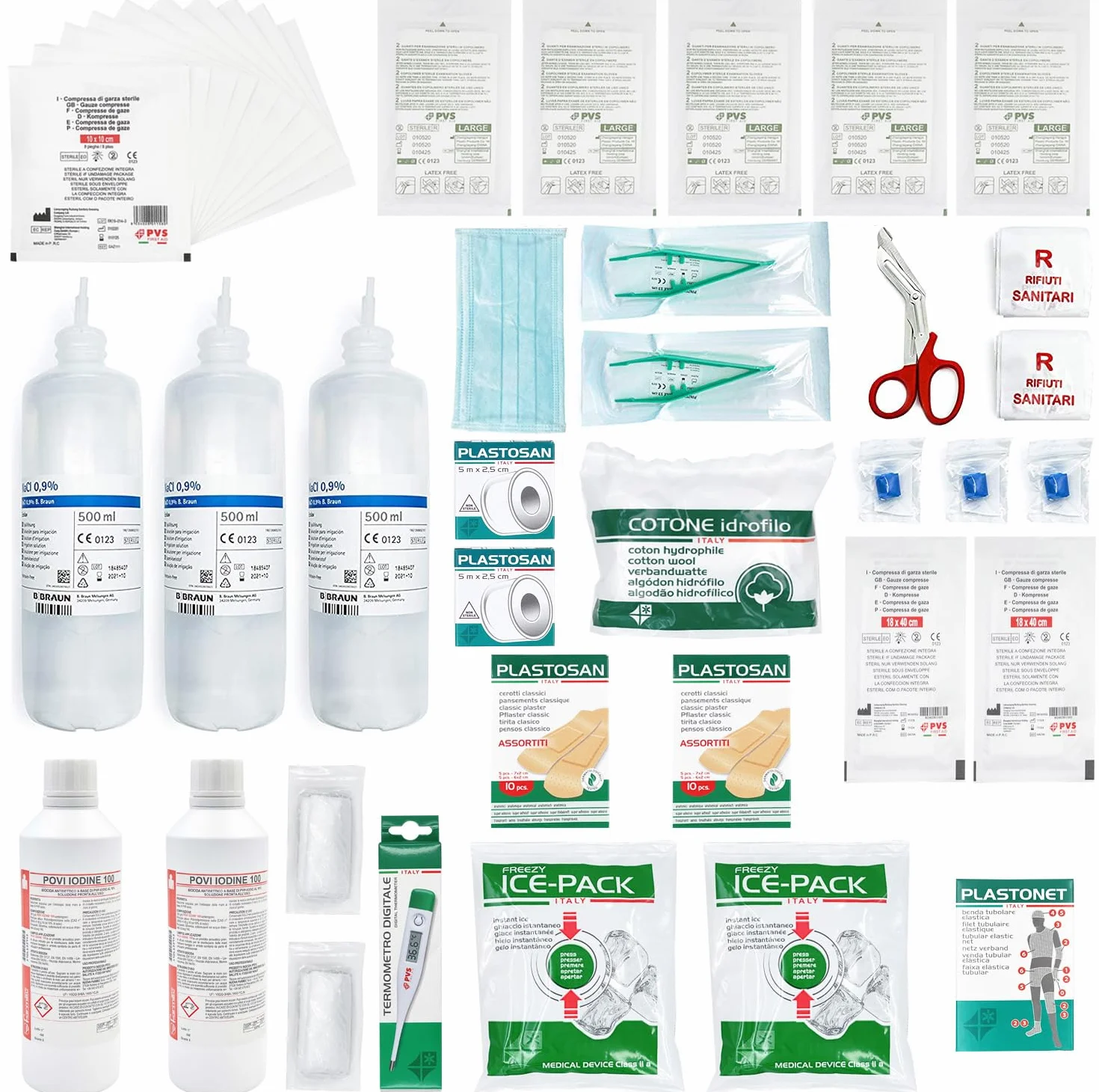 ONFARMA KIT DI REINTEGRO COMPLETO DI CARTELLO PRIMO SOCCORSO per aziende D.M. 388