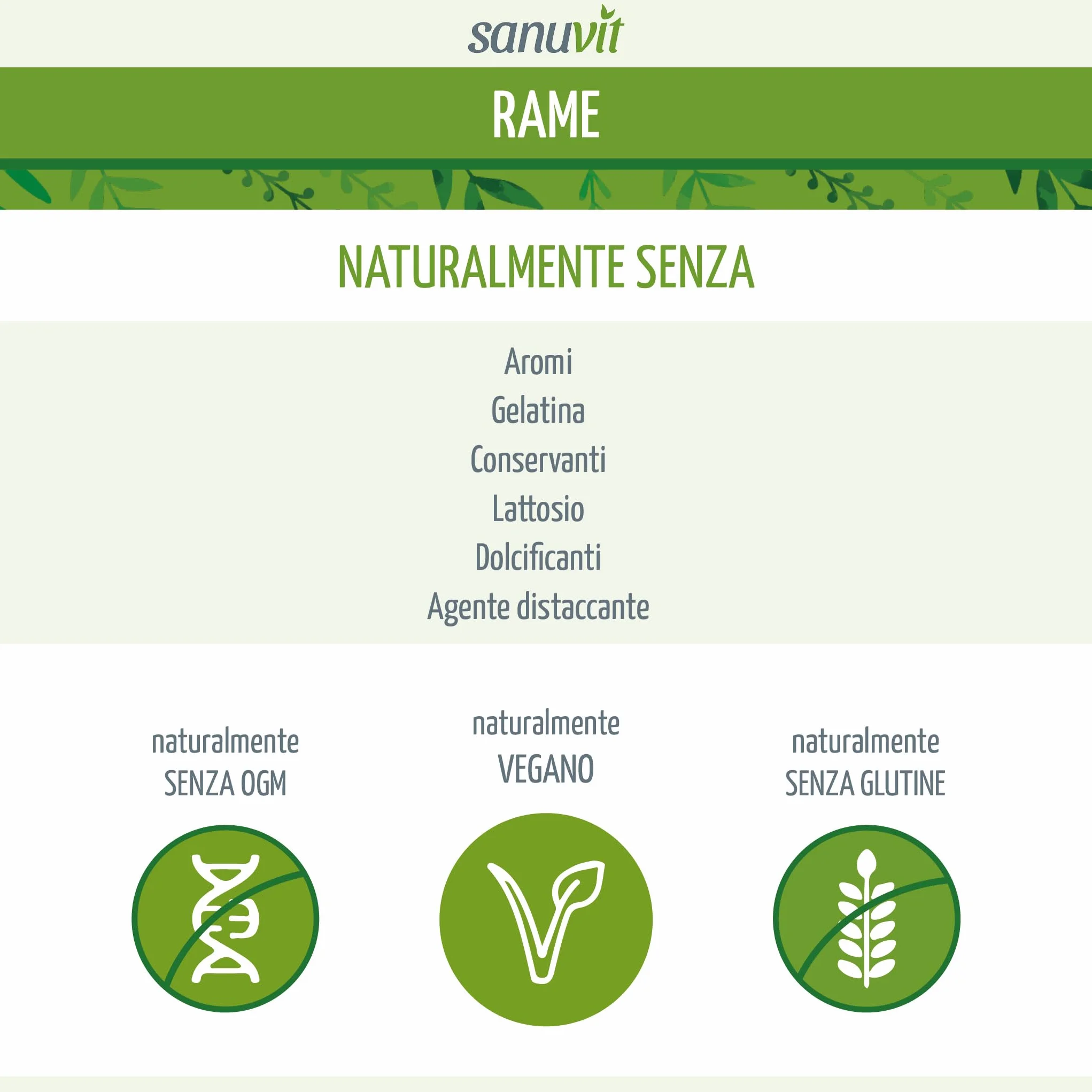 Sanuvit® - Rame 3mg | 180 capsule | Alta biodisponibilità | Citrato di rame ad alto dosaggio con 3 mg di rame di alta qualità per capsula | vegano
