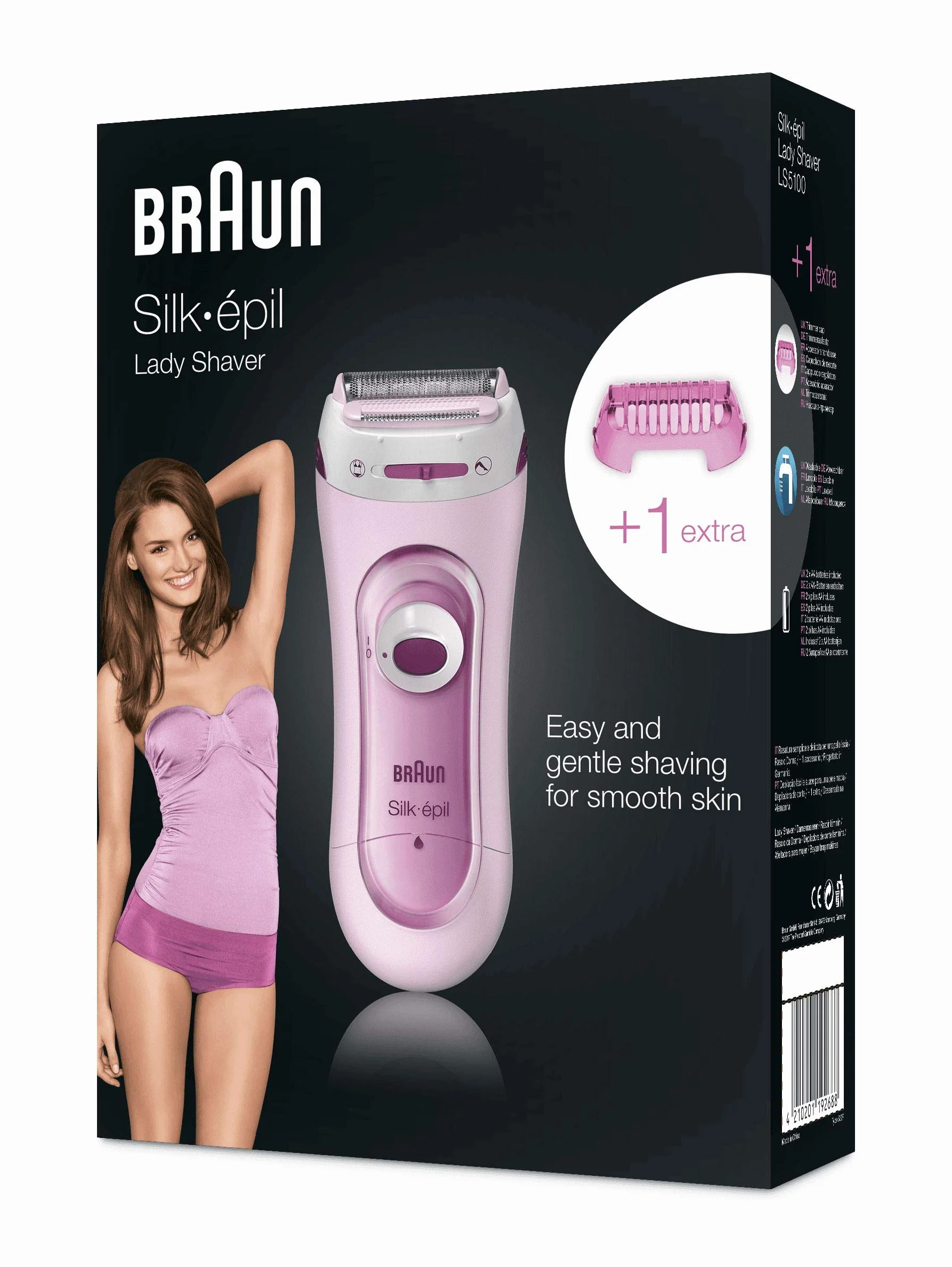 Braun 4210201192688 Braun Silk-epil Lady Shaver 5 – 100 – Senza Fili Elettrici rasoio e Trimmer, Pink