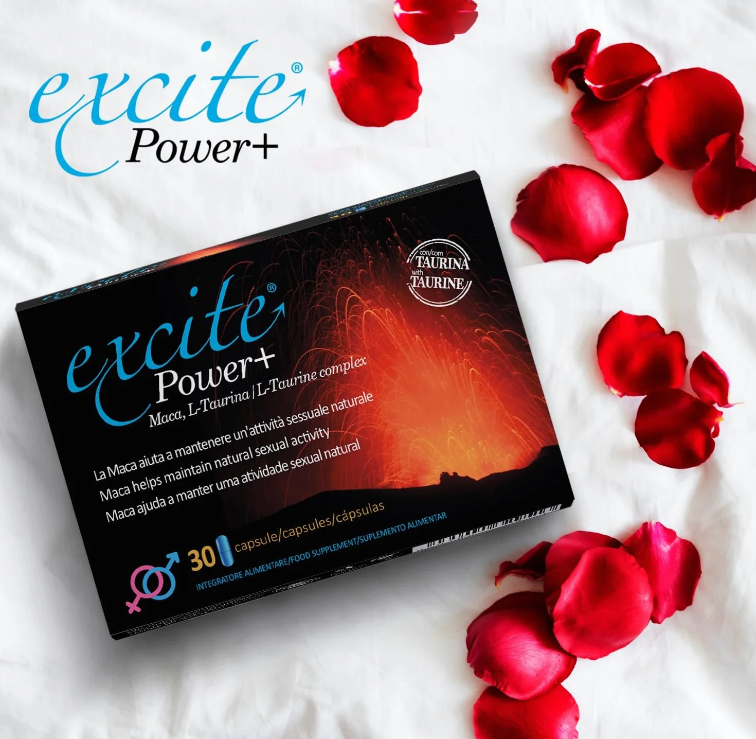Nature Essential – Excite Power. Formula naturale con maca, L- taurina, Guaranà. Formato 30 capsule.