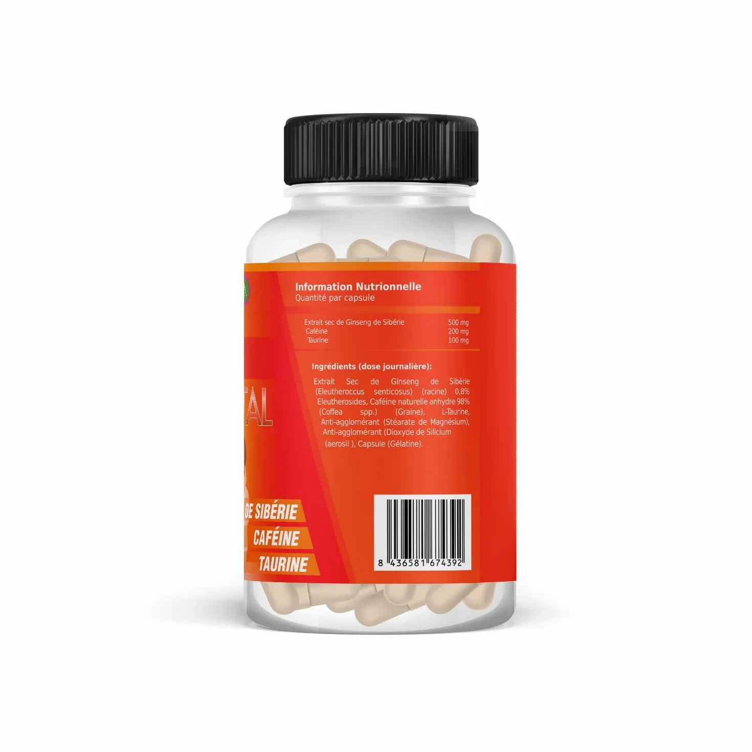 Healthy Fusion Energy Vital | Formula energizzante e anti-fatica efficace | Eleuterococco + Taurina + Caffeina | Stimolante 100% naturale | Migliora e potenzia le performance fisiche e mentali | 60u