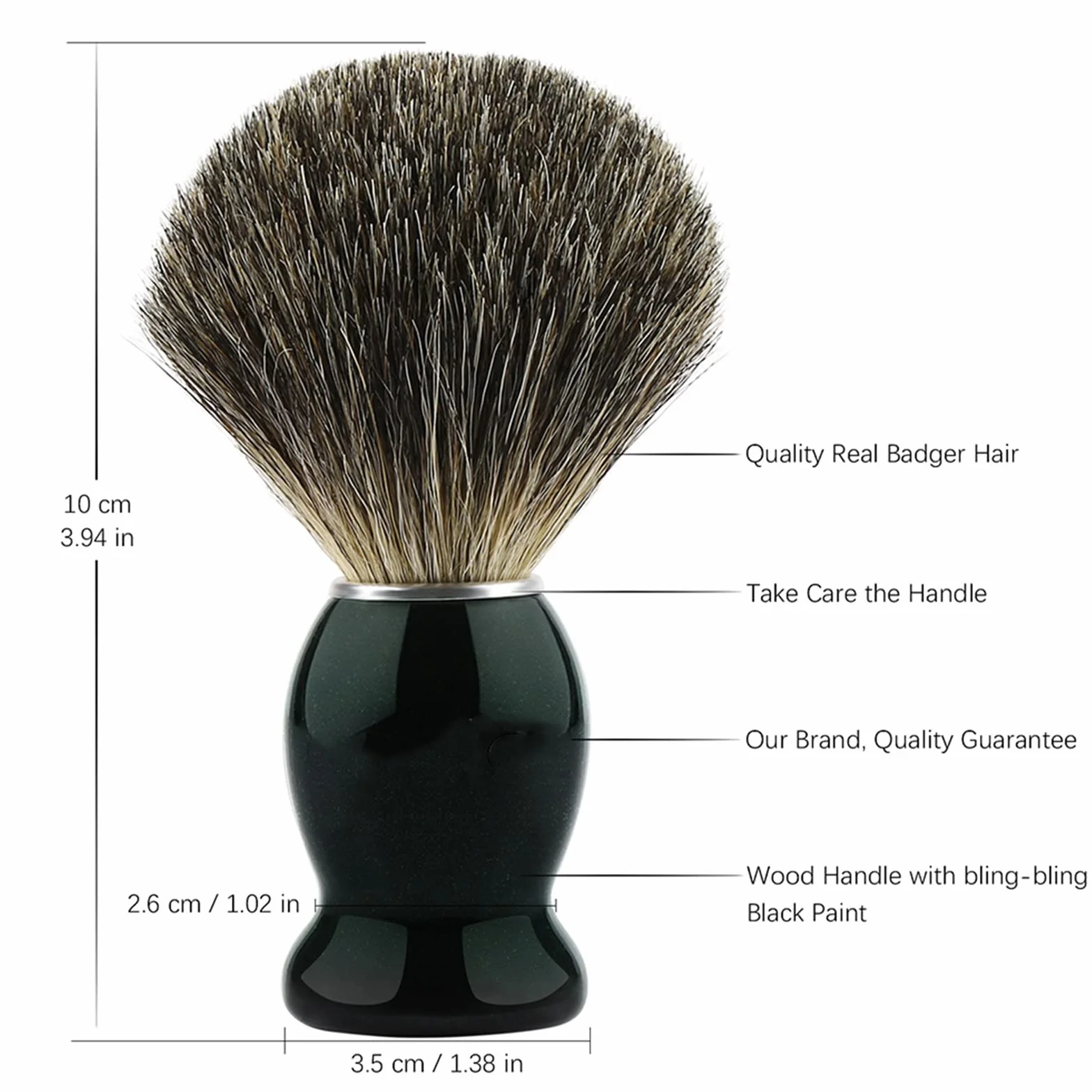 Pennello da Barba in Tasso,Pennello da Barba Professionale in pelo con vere setole di tasso per Sapone Schiuma Crema da Barba,Pennello da Barba per uomo Barbiere Parrucchiere/Salone