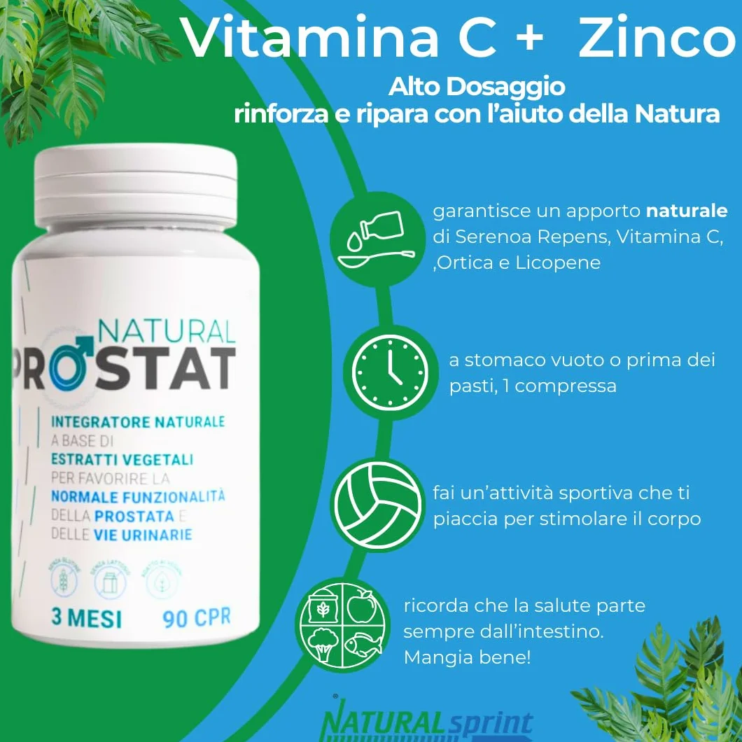 PROSTAT SERENOA REPENS 180 cpr Integratore Prostata con Serenoa e Licopene 400MG 6 Mesi