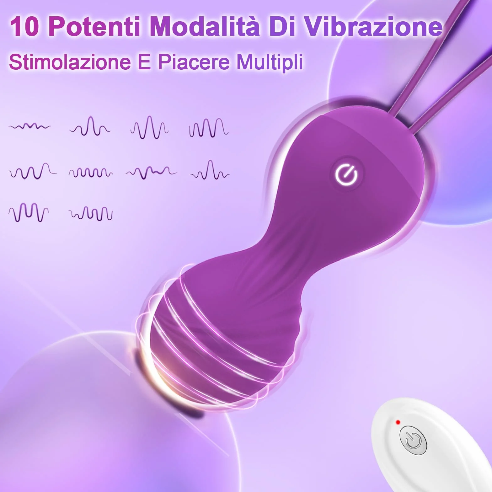 Vibratoreper Donna Professionale Ovetto Vibrante Donna Telecomando Vibratore Vibratoriper Donne 3 IN 1 Palline di Kegel Sex Toys con 10 Modalità, Esercizi Per il Pavimento Pelvico Sexytoysys Donna
